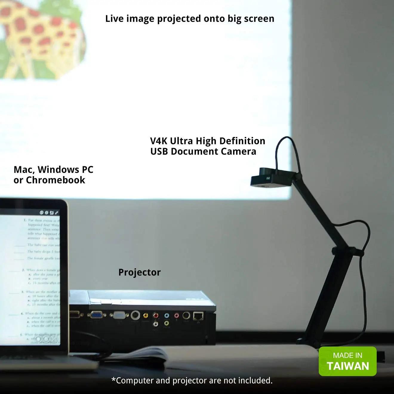 Ipevo dokumendikaamera V4K 8MP — terav materjalivaatlus ja – pilt 6