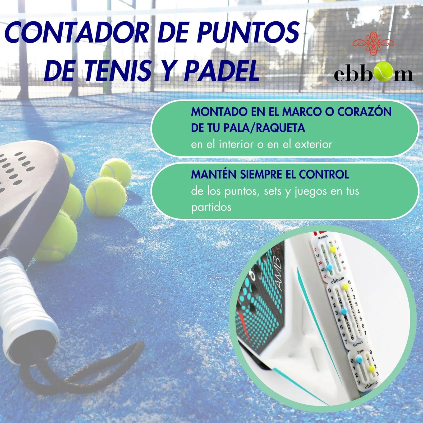 EBBOM vastupidav PVC punktiloendur — sobib padelile ja tennisele – pakend ja tarvikud