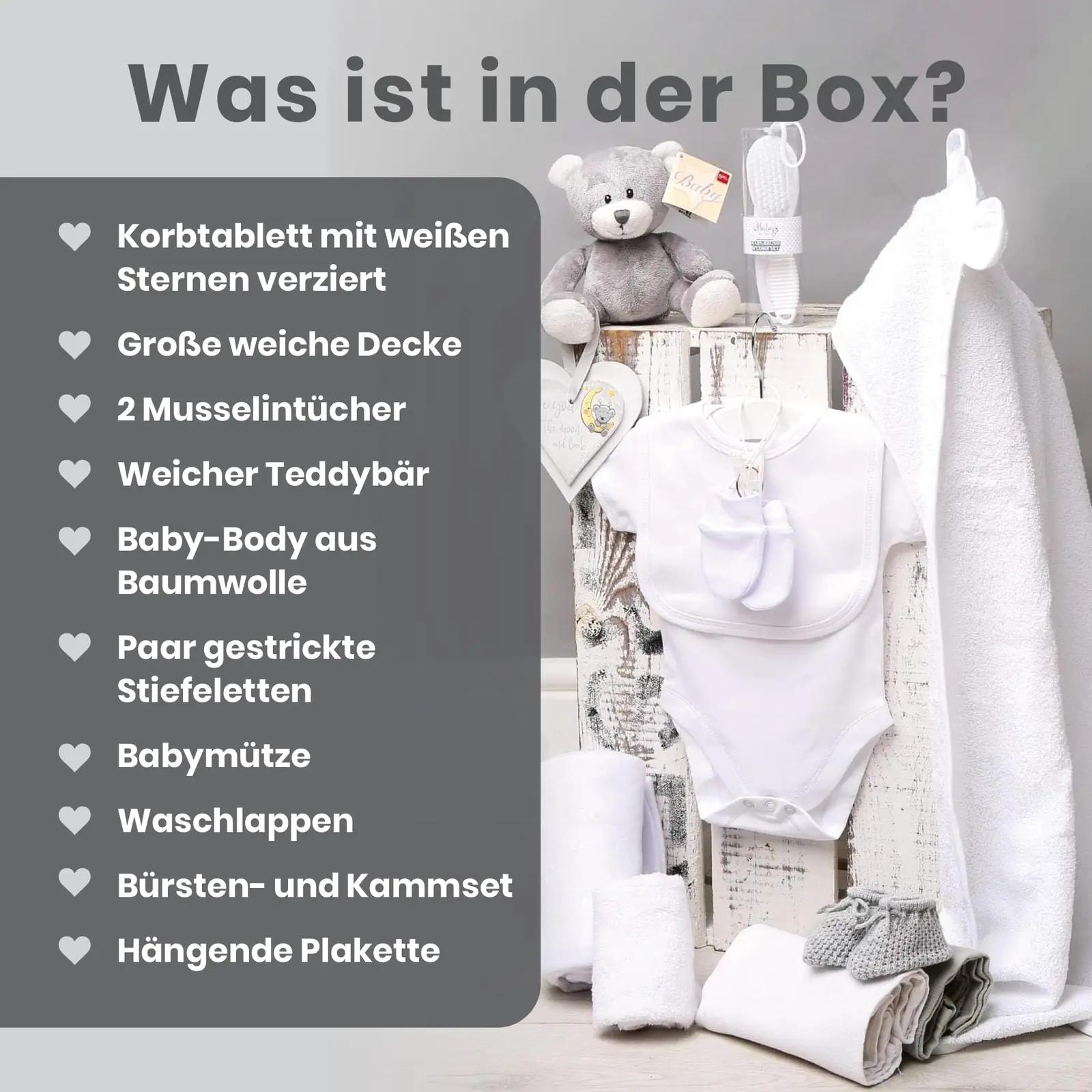 Baby Box Shop pehme puuvillane kingituse komplekt beebile, hall – pakend ja tarvikud