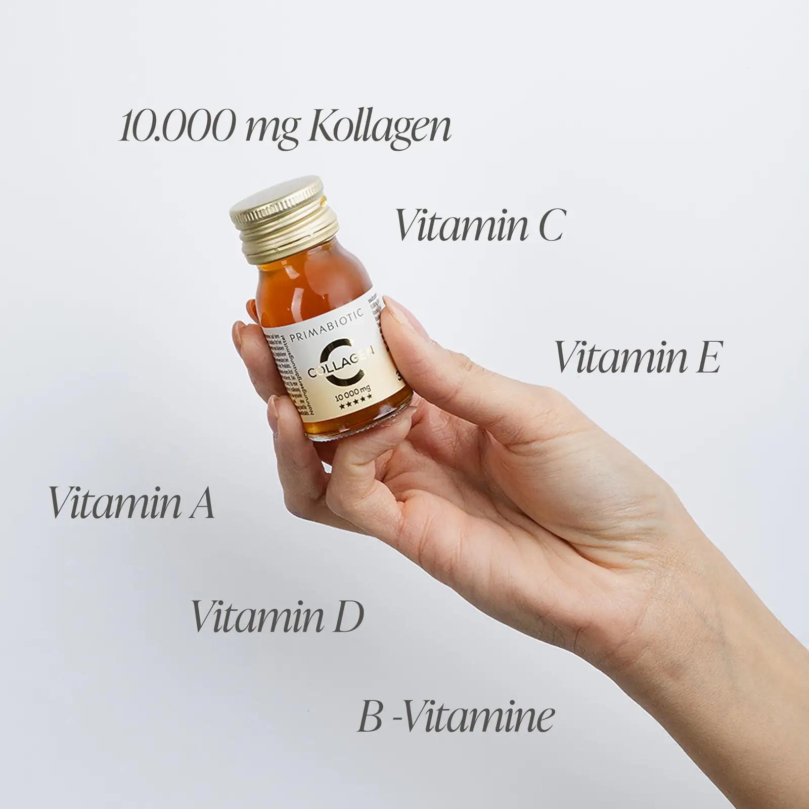 PRIMABIOTIC vedel kollageen 10 000 mg naha ja juuste jaoks – kasutusnäide