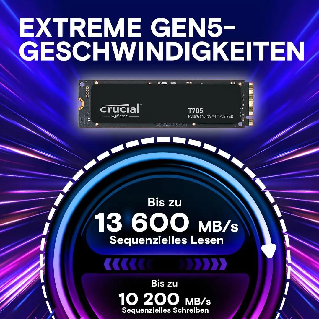 Crucial CT1000T705SSD3 – detailne lähivaade