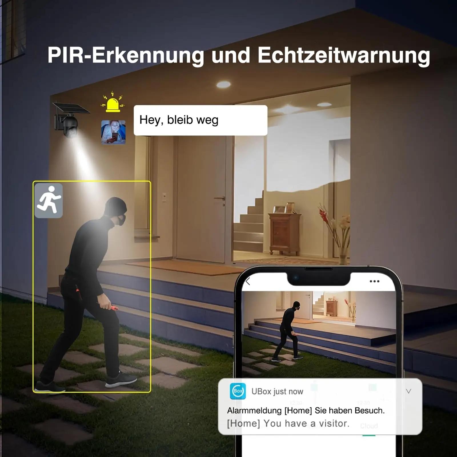 Xega välikaamera päikesepaneeliga — 4G ja 2K värvi öövaade – lisavaade