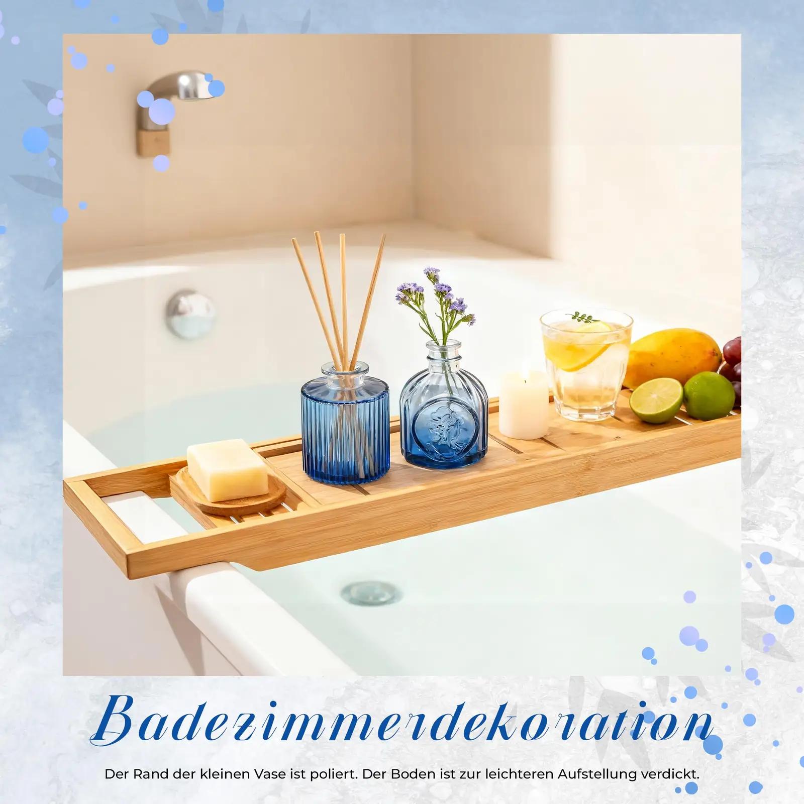 Der Rose klaasist mini-vaasid lauale — vintage stiil kingituseks – detailne vaade