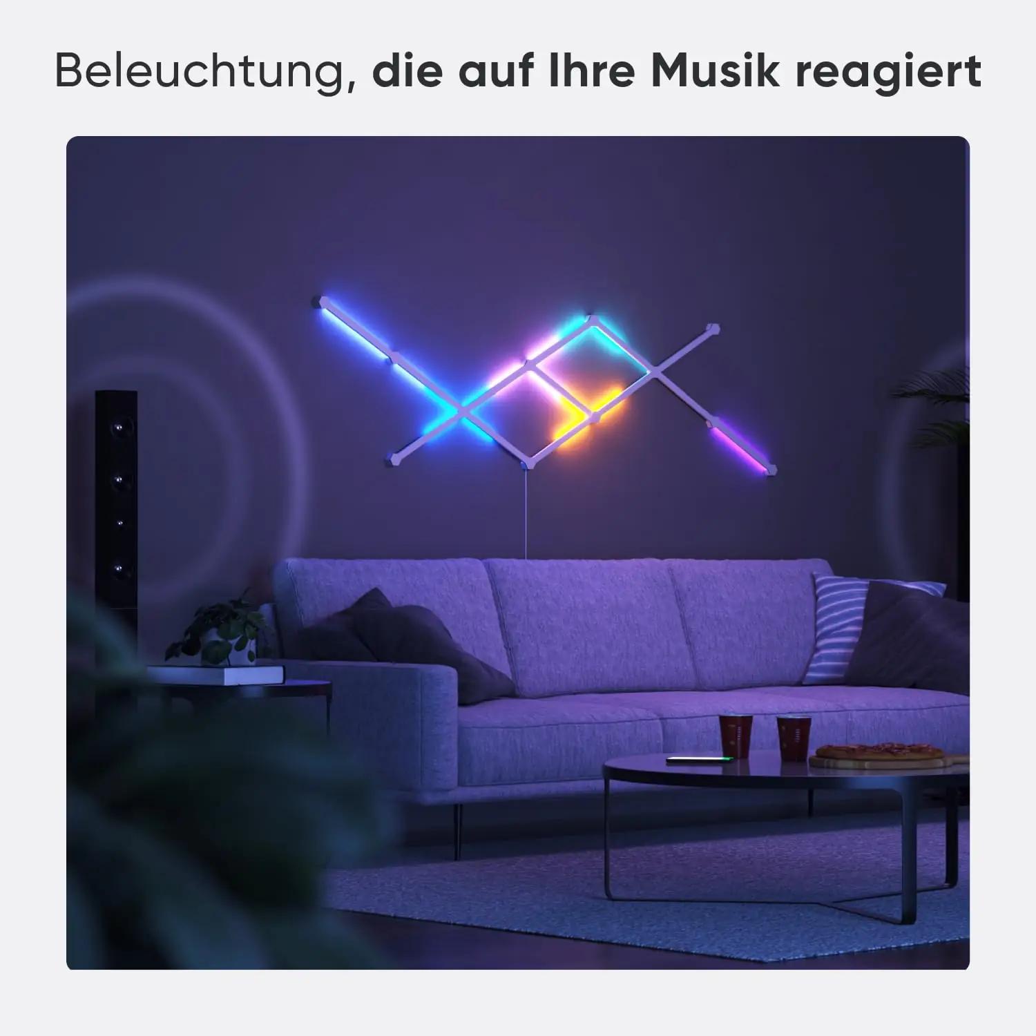 Nanoleaf dekoratiivne LED-komplekt — paindlik seinaekraan – kasutusnäide