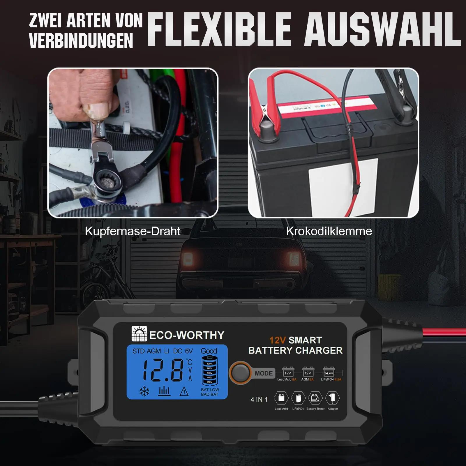 ECO-WORTHY 5A 12V aku laadija – turvaline säilituslahendus – pilt 7