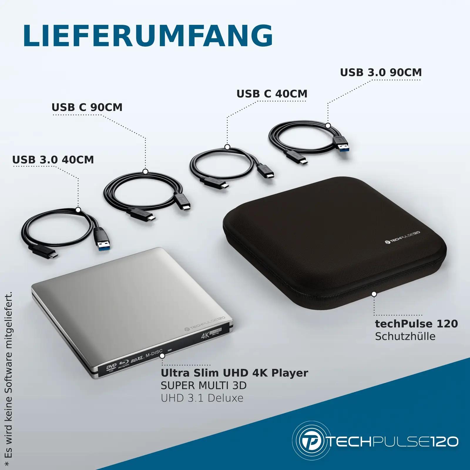 techPulse120 alumiiniumist väline Blu-ray kirjutaja — UHD 4K ja – pilt 7