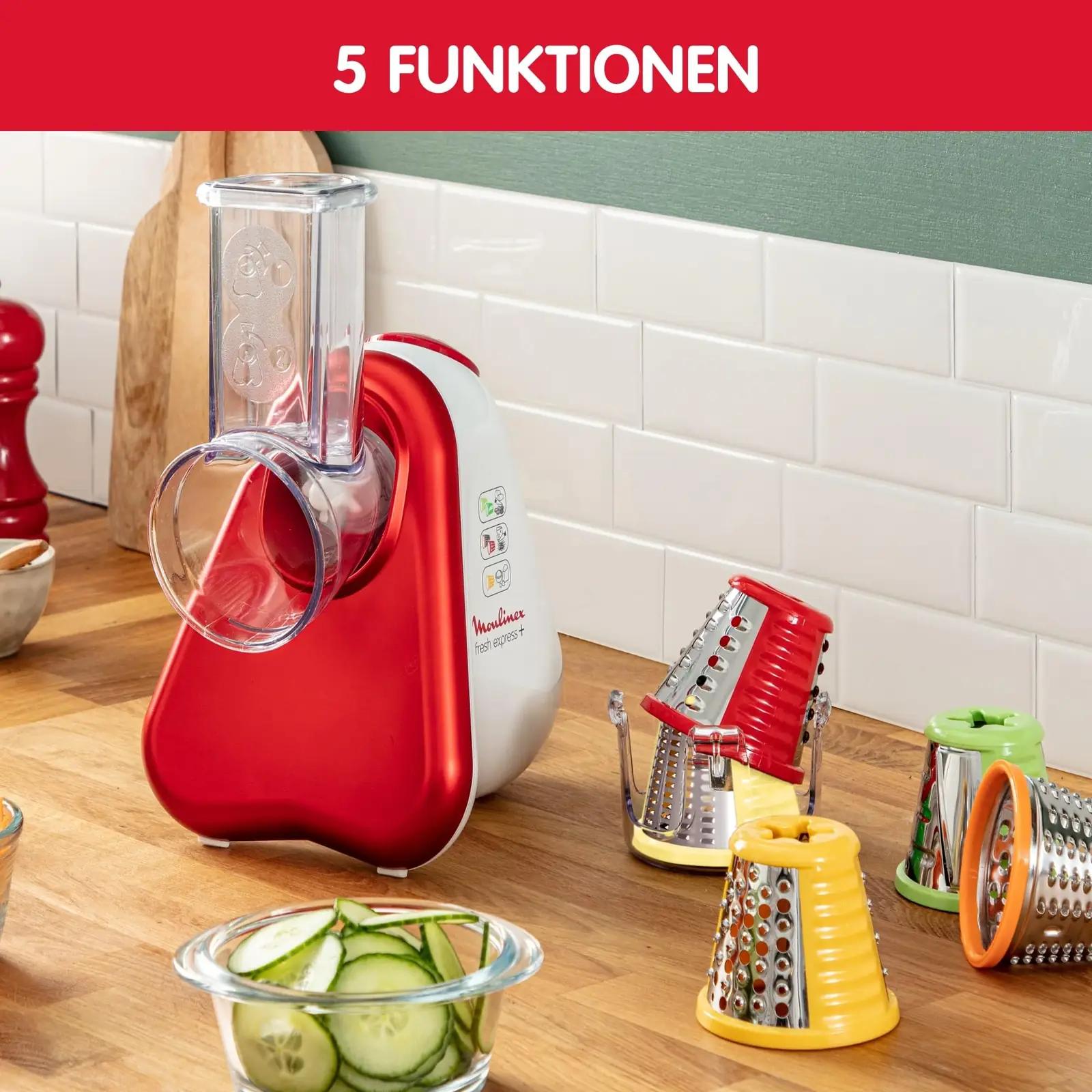 Moulinex Fresh Express Plus — roostevaba köögikäepärane lõikur – pakend ja tarvikud