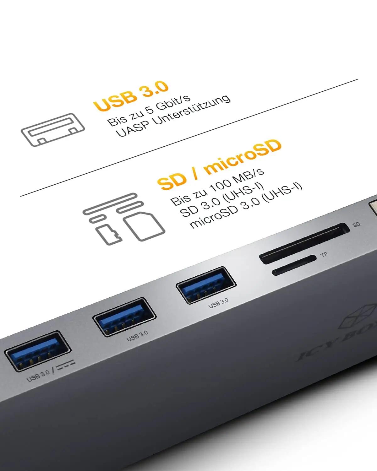 ICY BOX USB-C dokk 11-in-1 — mitmekülgne ühendus ja 100W – pilt 6