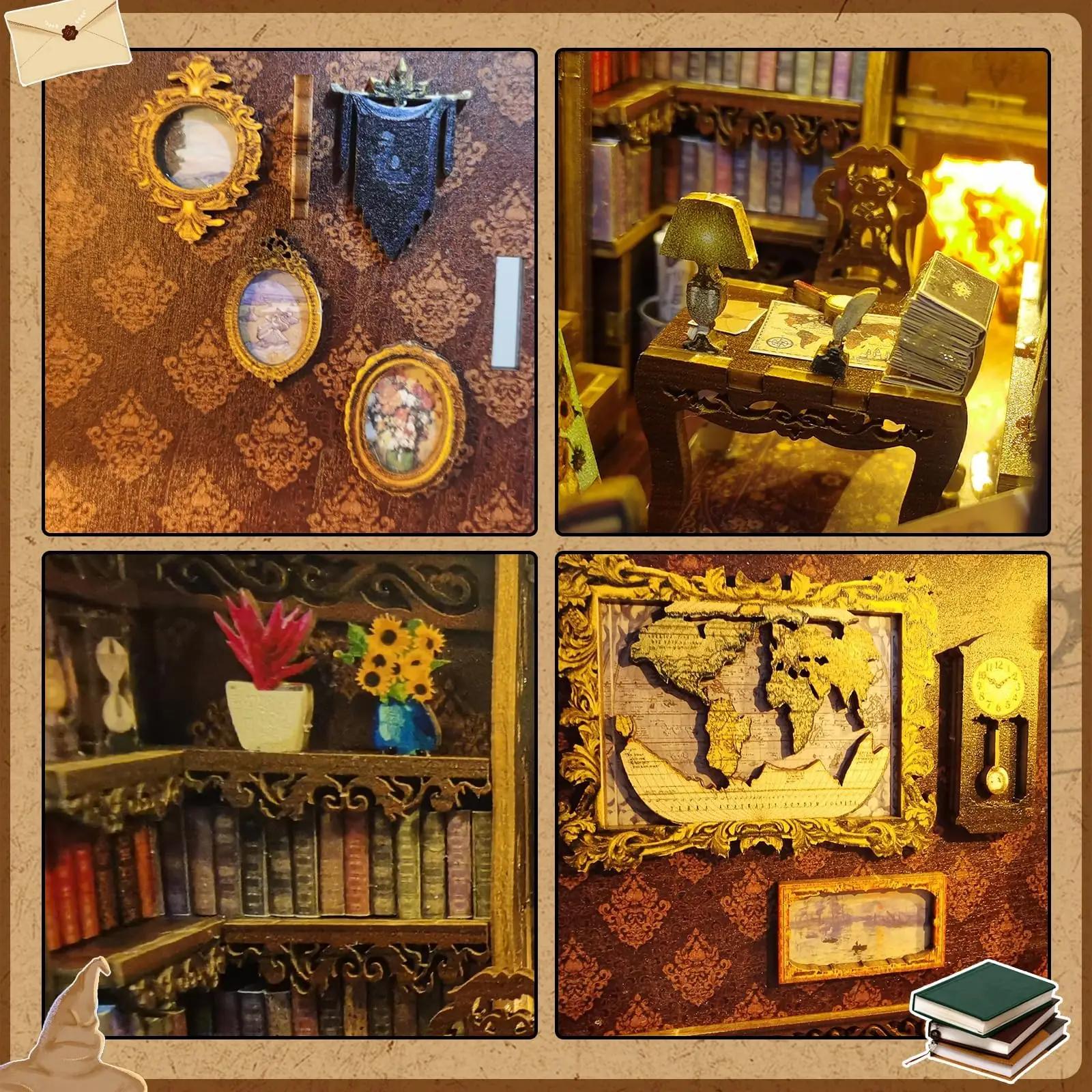 CRIOLPO puidust Book Nook – DIY miniraamatukogu komplekt – kasutusnäide
