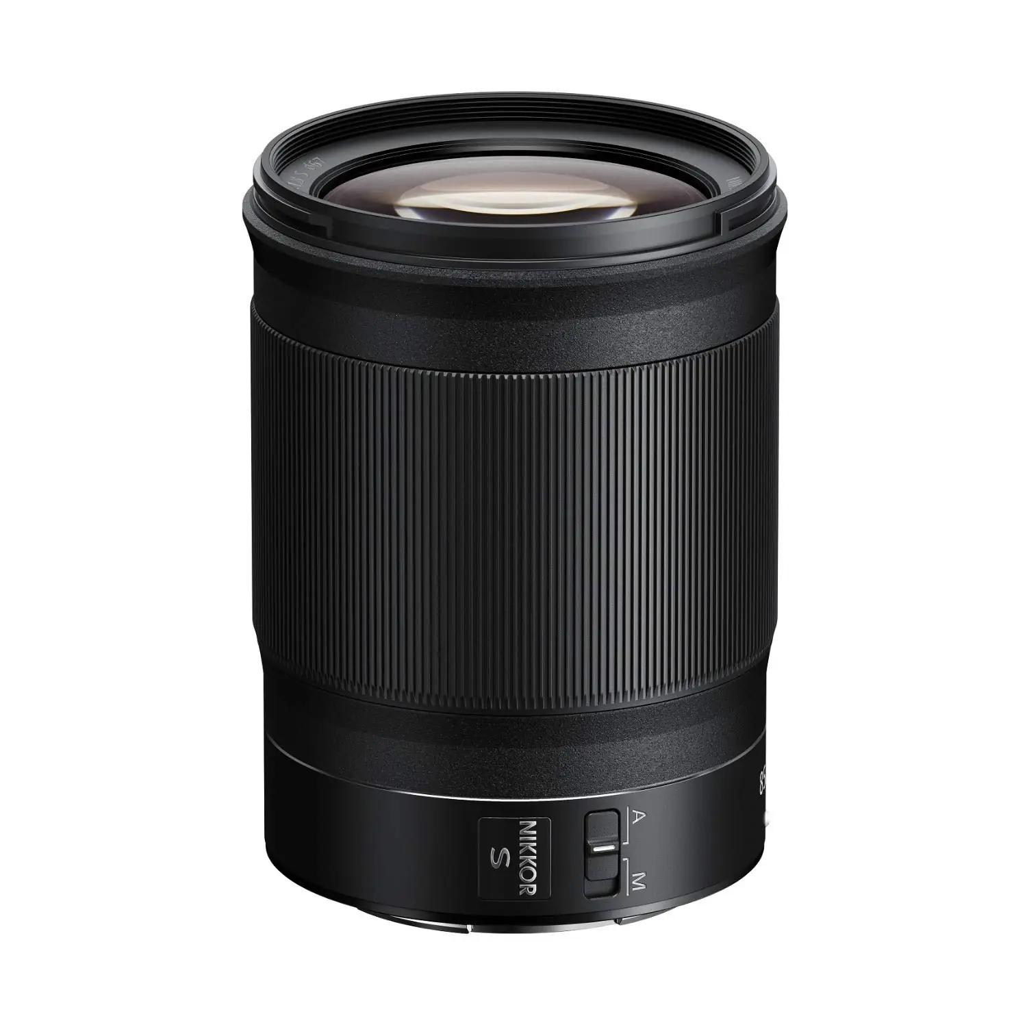 Nikon kerge portreeobjektiiv 85mm F/1.8 S — kvaliteetne klaas – detailne vaade