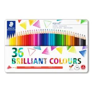 STAEDTLER ergo soft 157 M36 ST värvipliiatsid, 36 värvi, metallkarbis
