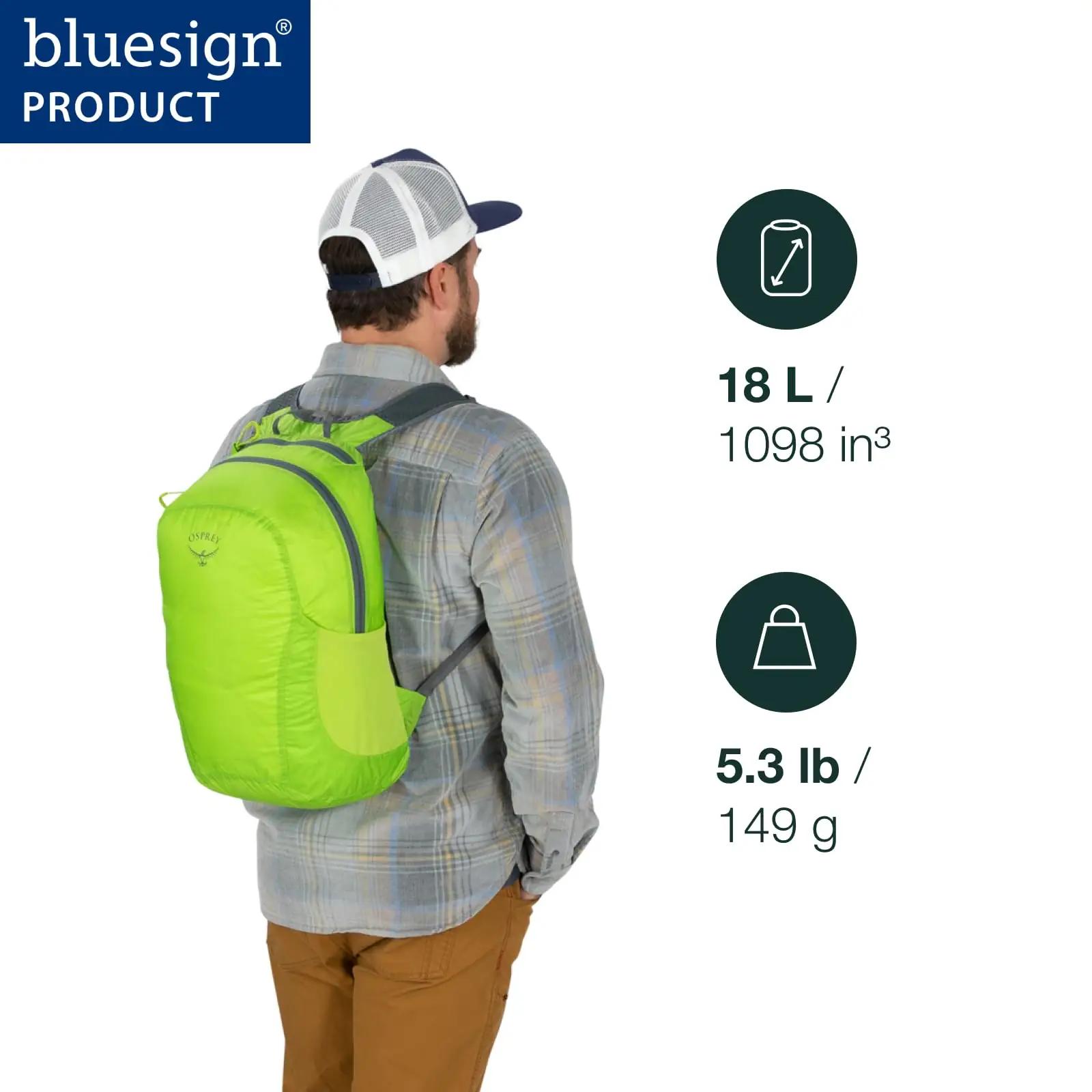 Osprey kerge 18L reisi- ja vabaaja seljakott, must – detailne vaade