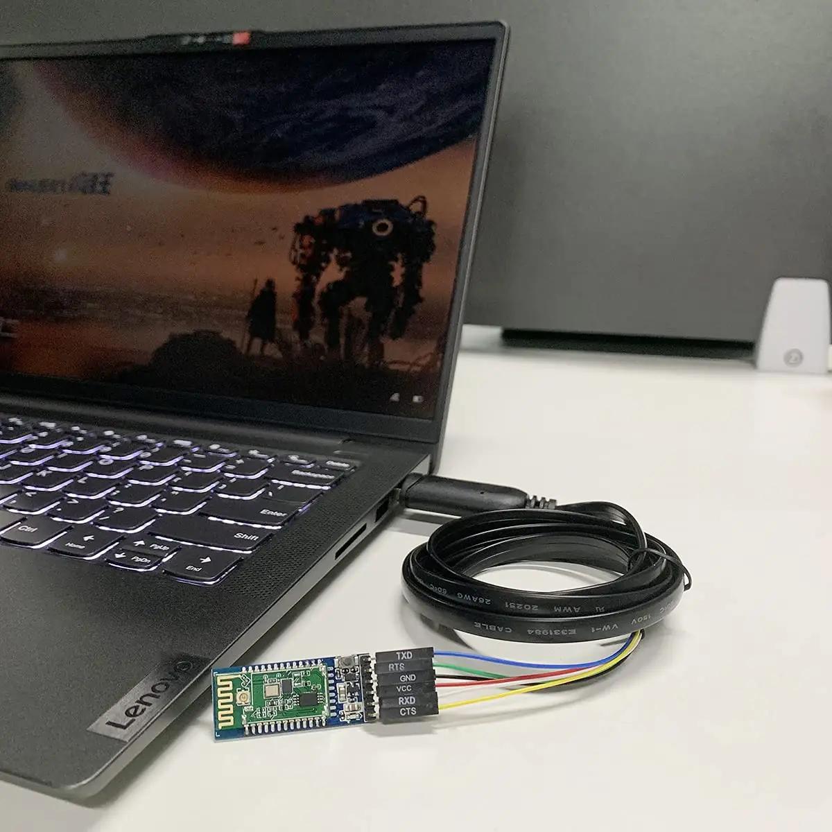 DSD TECH vastupidav USB-TTL kaabel 1.8 m – FTDI tugi – kasutusnäide