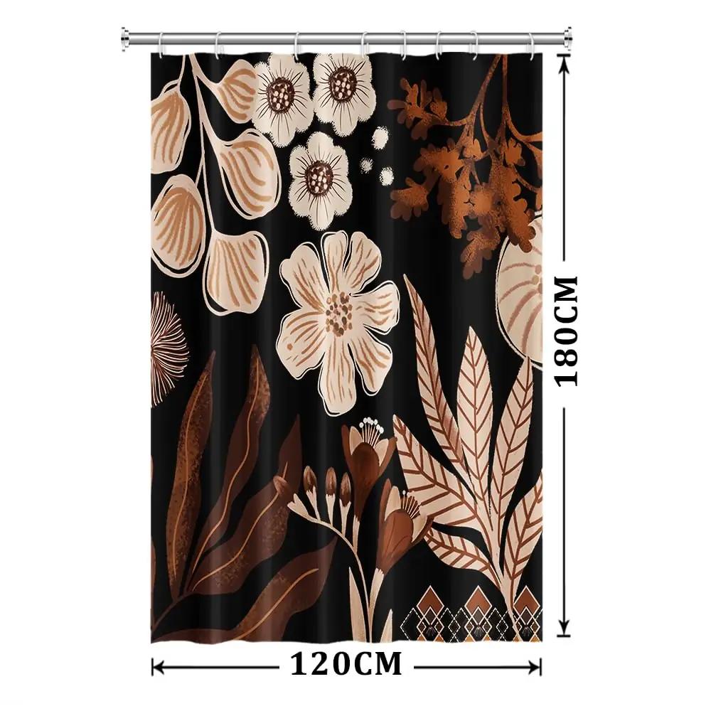 Uiiooazy veekindel dušikardin 120×180 cm – boho lill – pilt 7