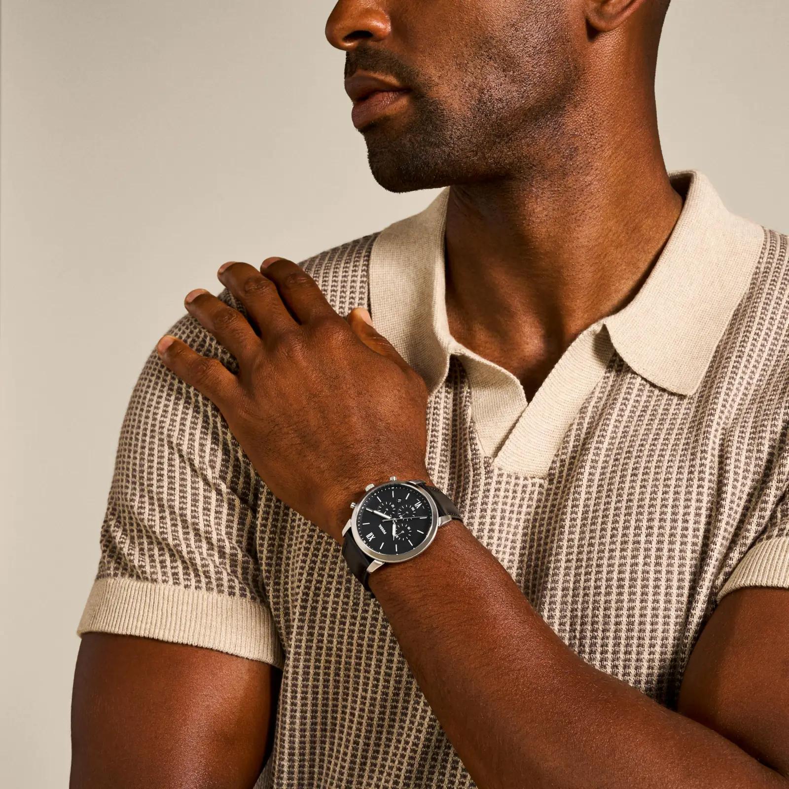 Fossil meeste käekell 44 mm teras/nahk – elegantne kingitus – lisavaade