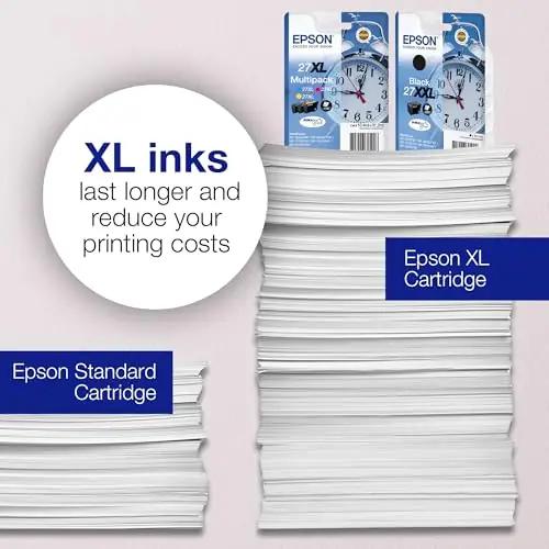 Epson must XXL tindikassett C13T27914012 — suur mahutavus ja – kasutusnäide