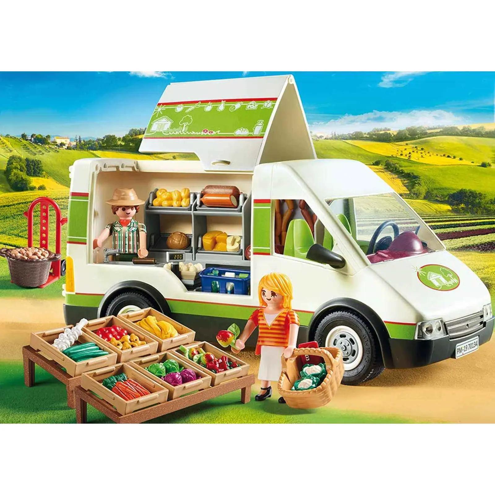 PLAYMOBIL värvikas Hofladen-auto lastele — mänguline turukiosk – detailne vaade