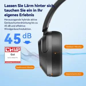 EarFun HP200 kõrvaklapid – detailne lähivaade