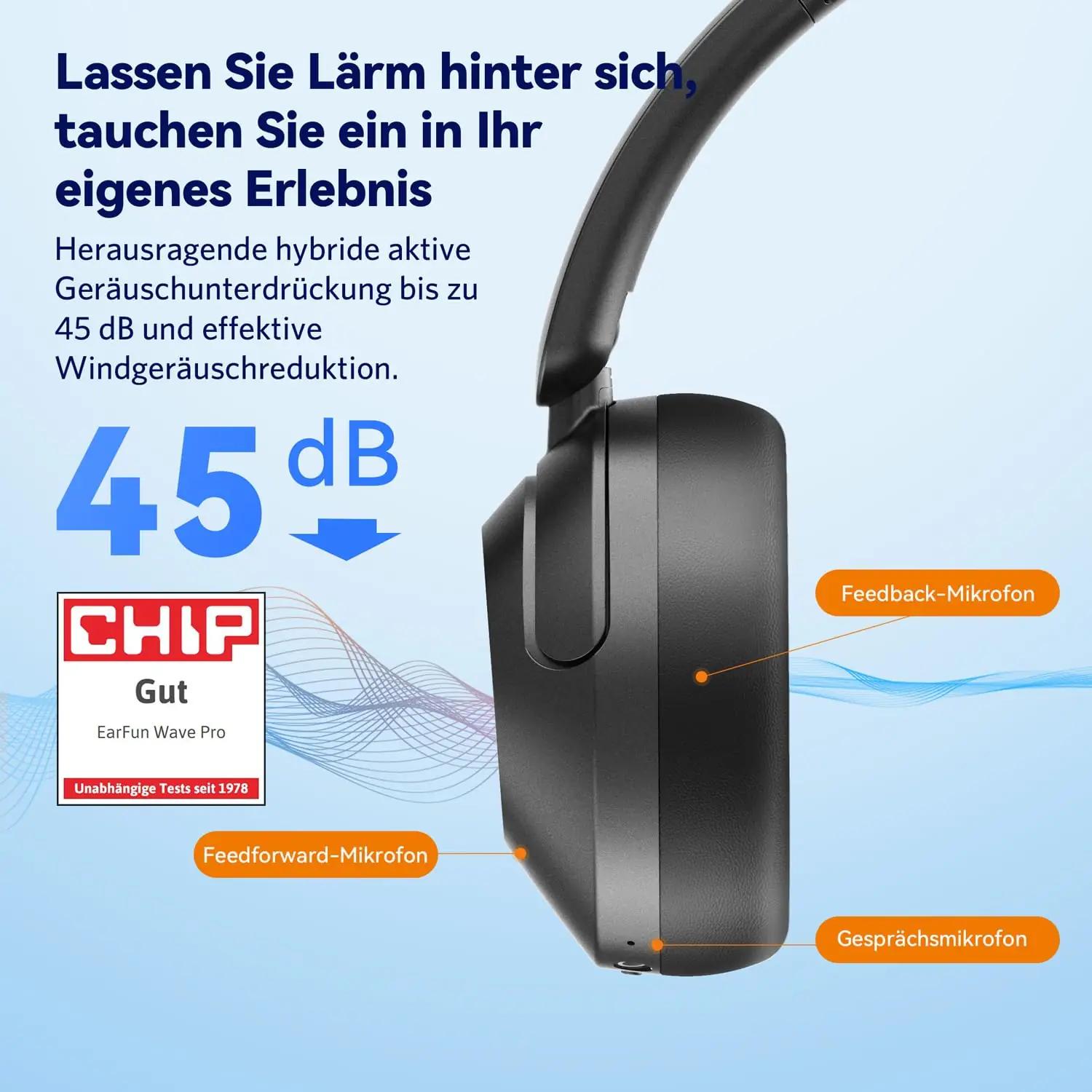 EarFun HP200 kõrvaklapid – detailne lähivaade
