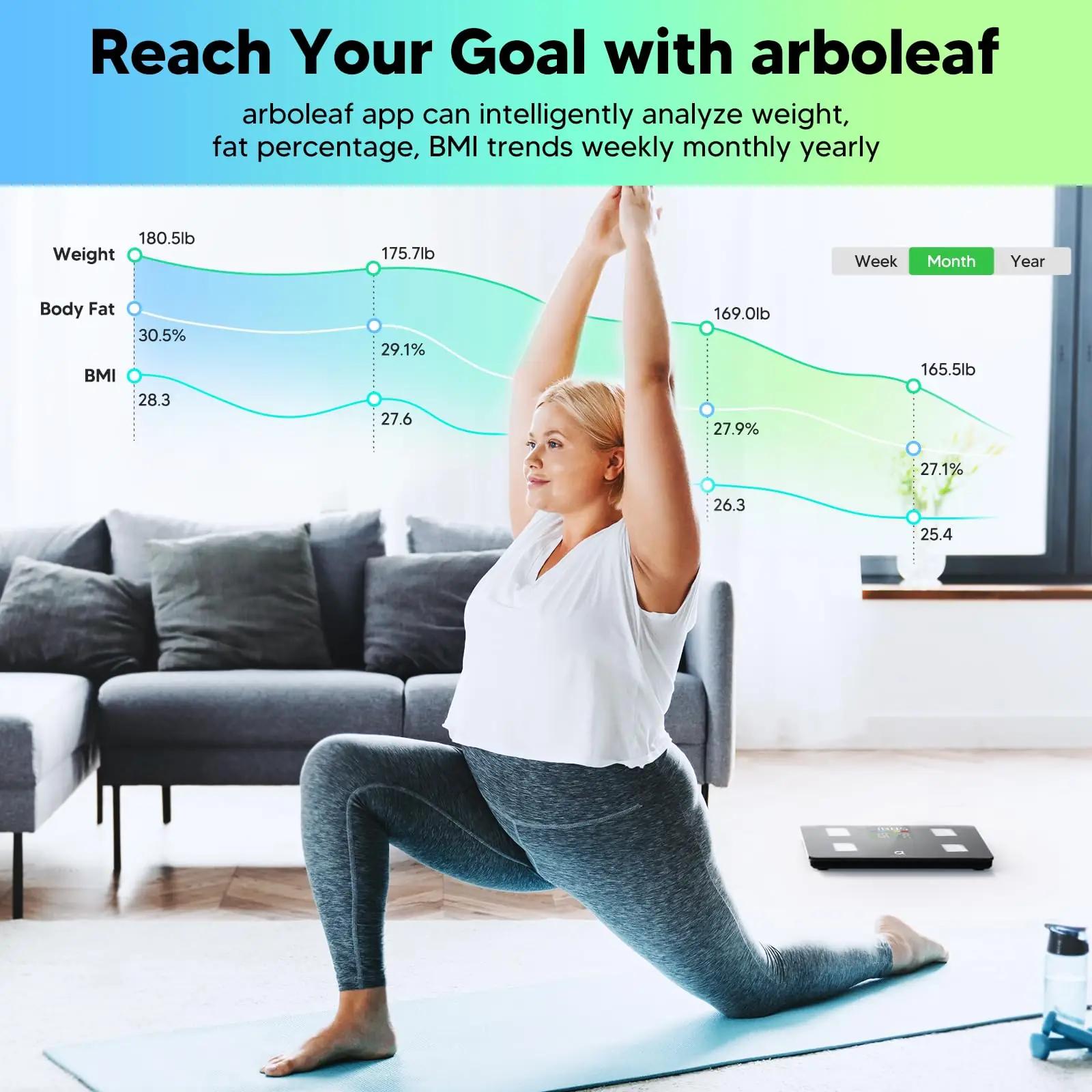 arboleaf nutikas kehaanalüüsi alus 30×30 cm kaal CS20W – pilt 6