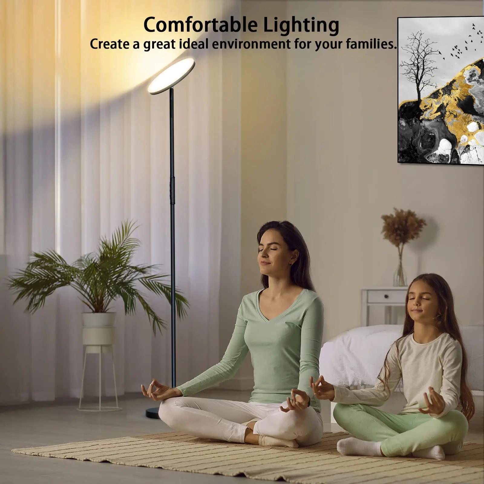 mukuxin stiilne LED-lamp – reguleeritav valgus elutuppa – pakend ja tarvikud