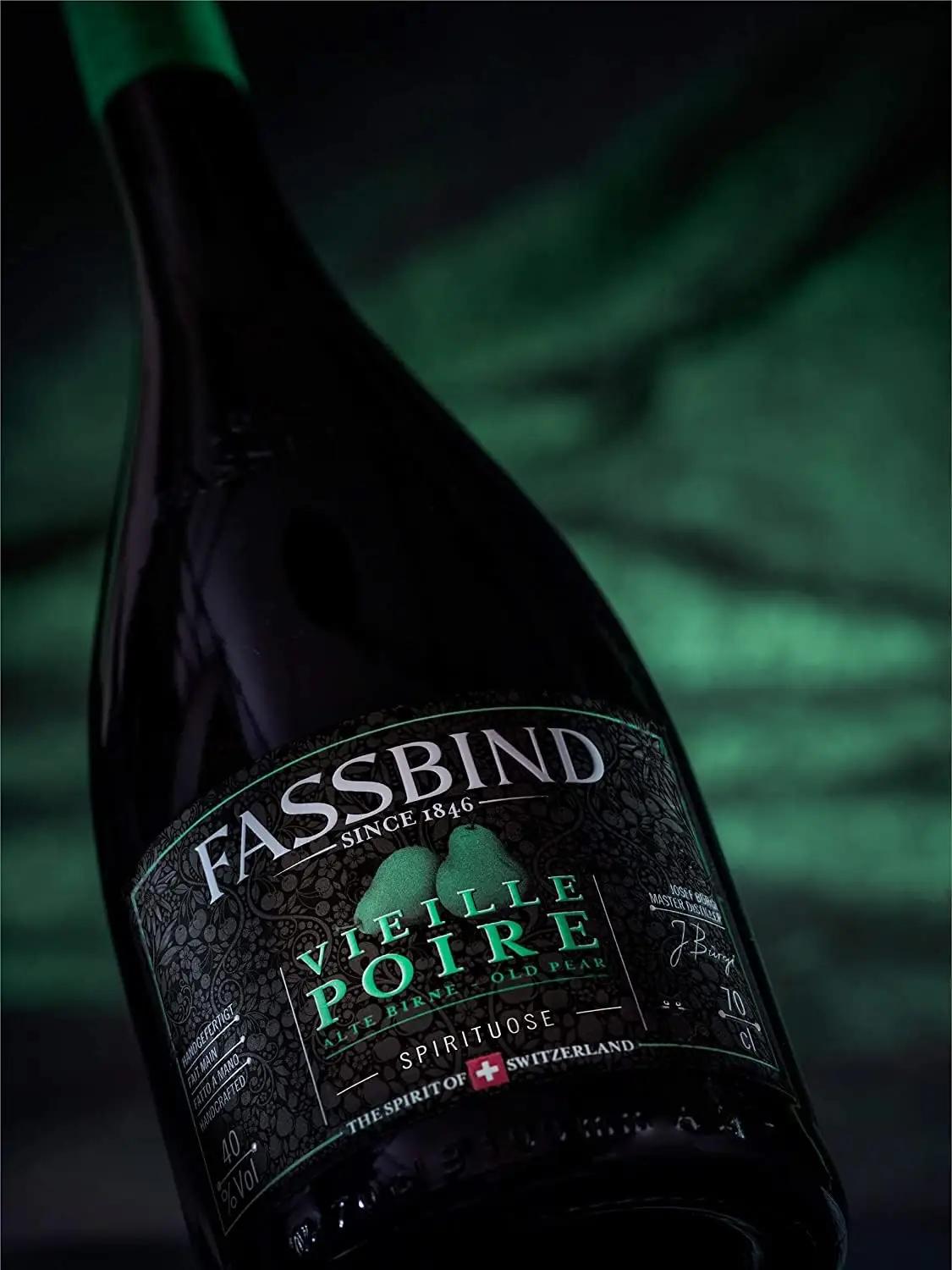 Fassbind Williams pirni brändi 700 ml – elegantne maitseelamus – pakend ja tarvikud