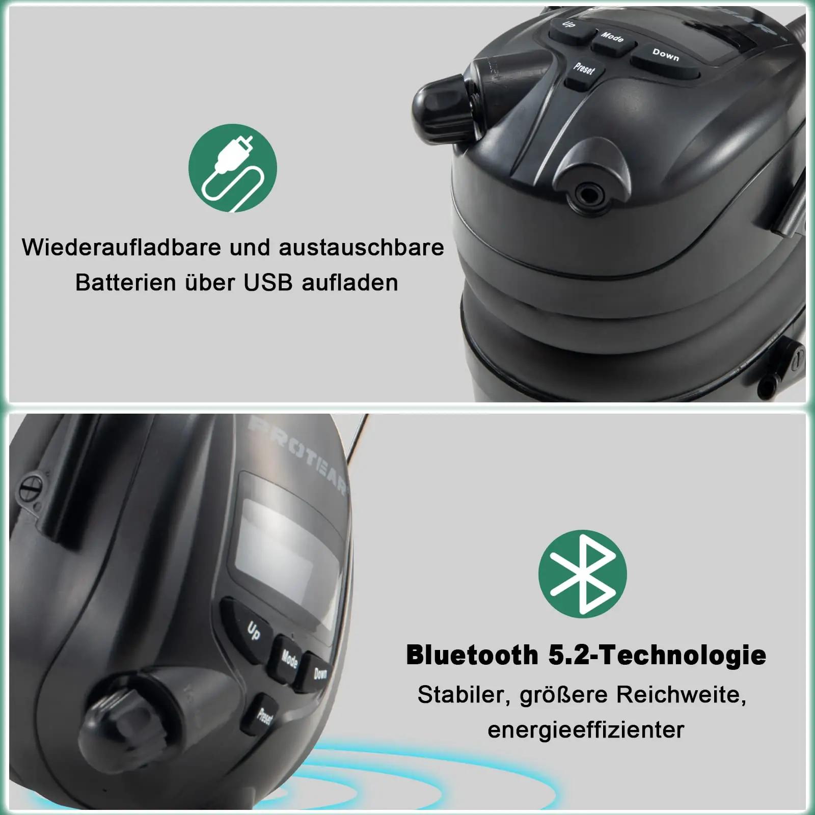 PROTEAR kaitsekuular Bluetoothiga ja DAB/DAB+ raadios – kasutusnäide