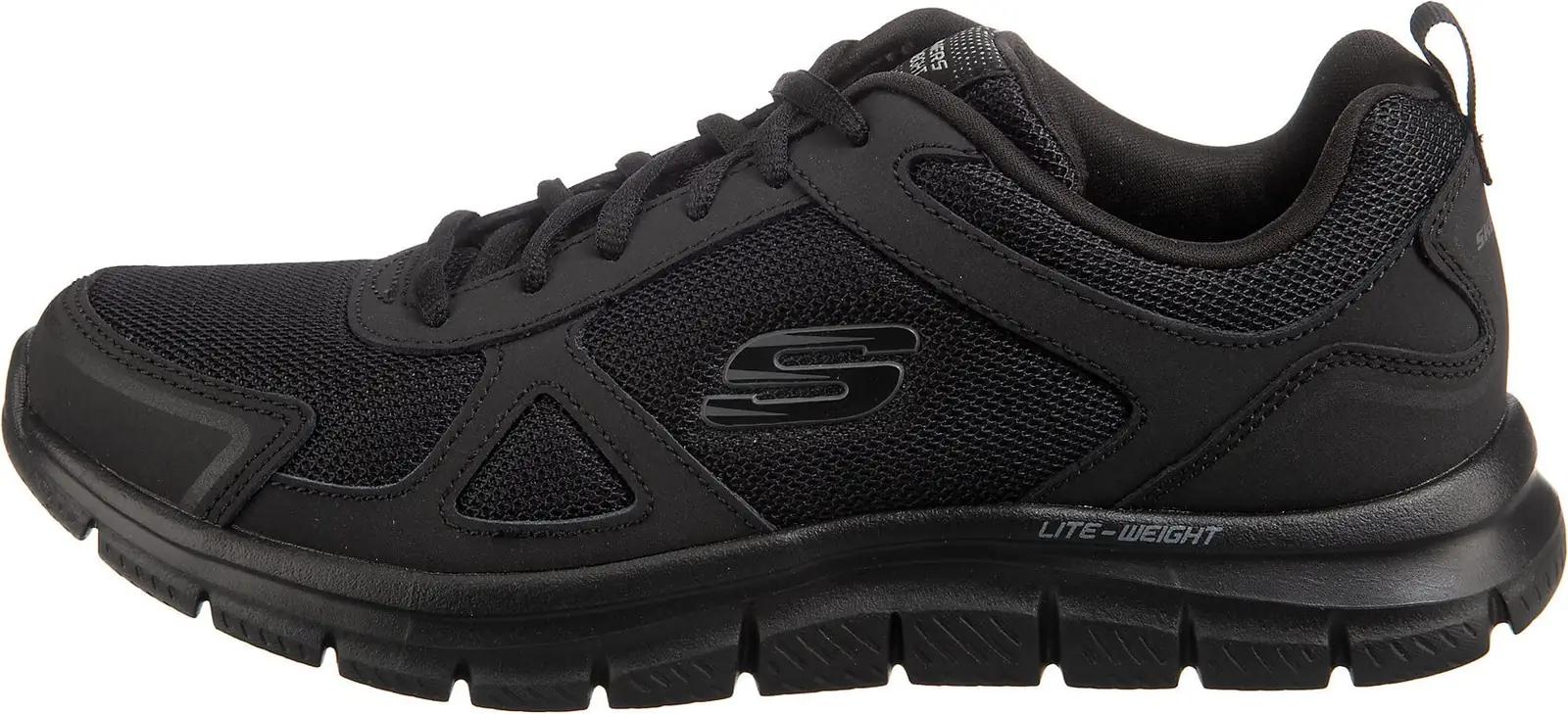 Skechers mugavad mustad nahk‑efektiga vabaajajalatsid 52631 – detailne vaade