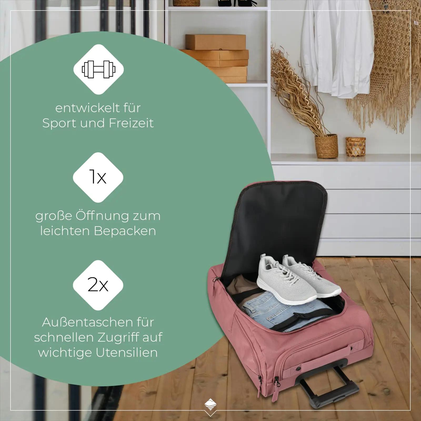 Travelite roosa trolley-reisikott 55 cm – kerge ja praktiline – pilt 6