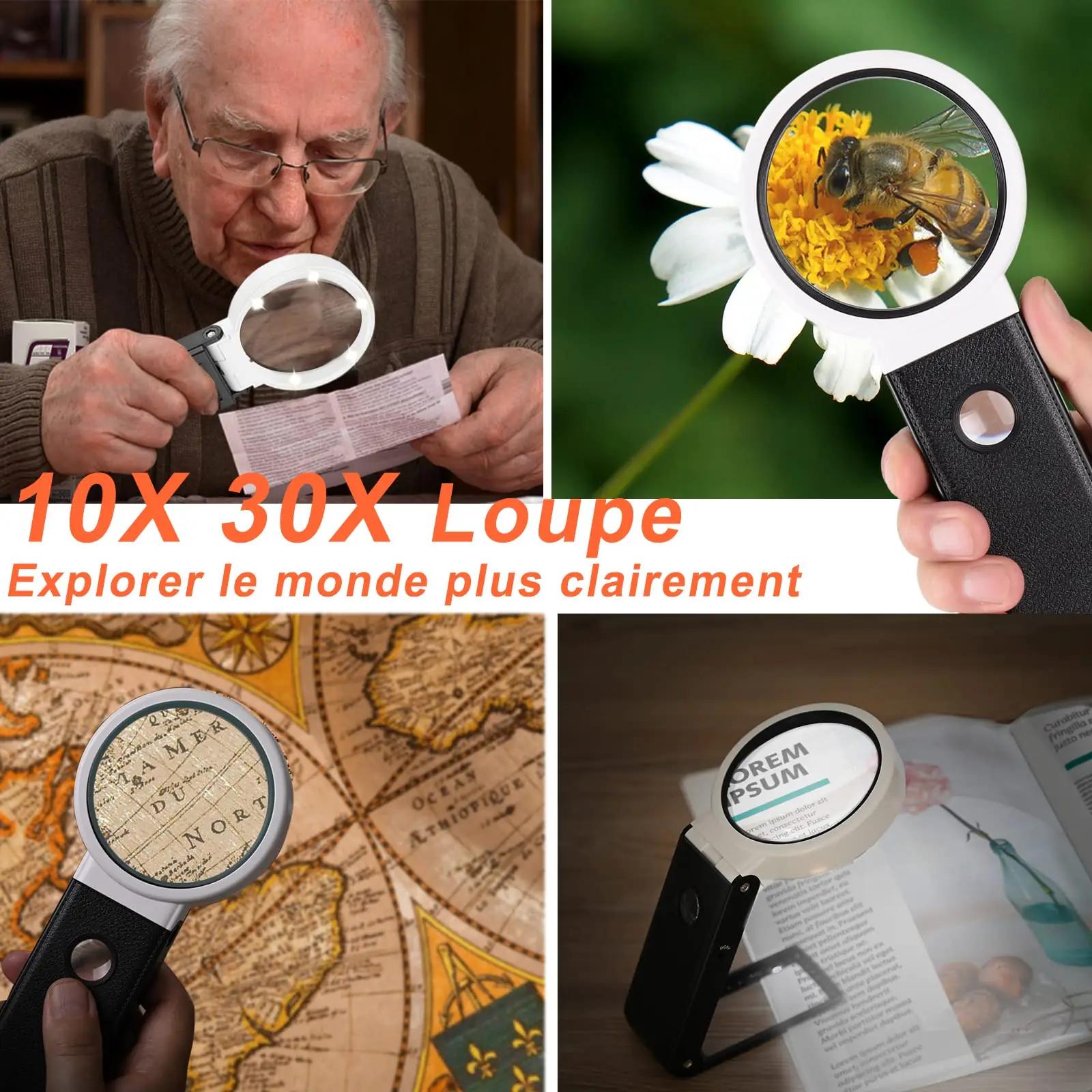 Xnourney suur 110 mm luup koos LED-valgusega lugemiseks ja tööks – pilt 7