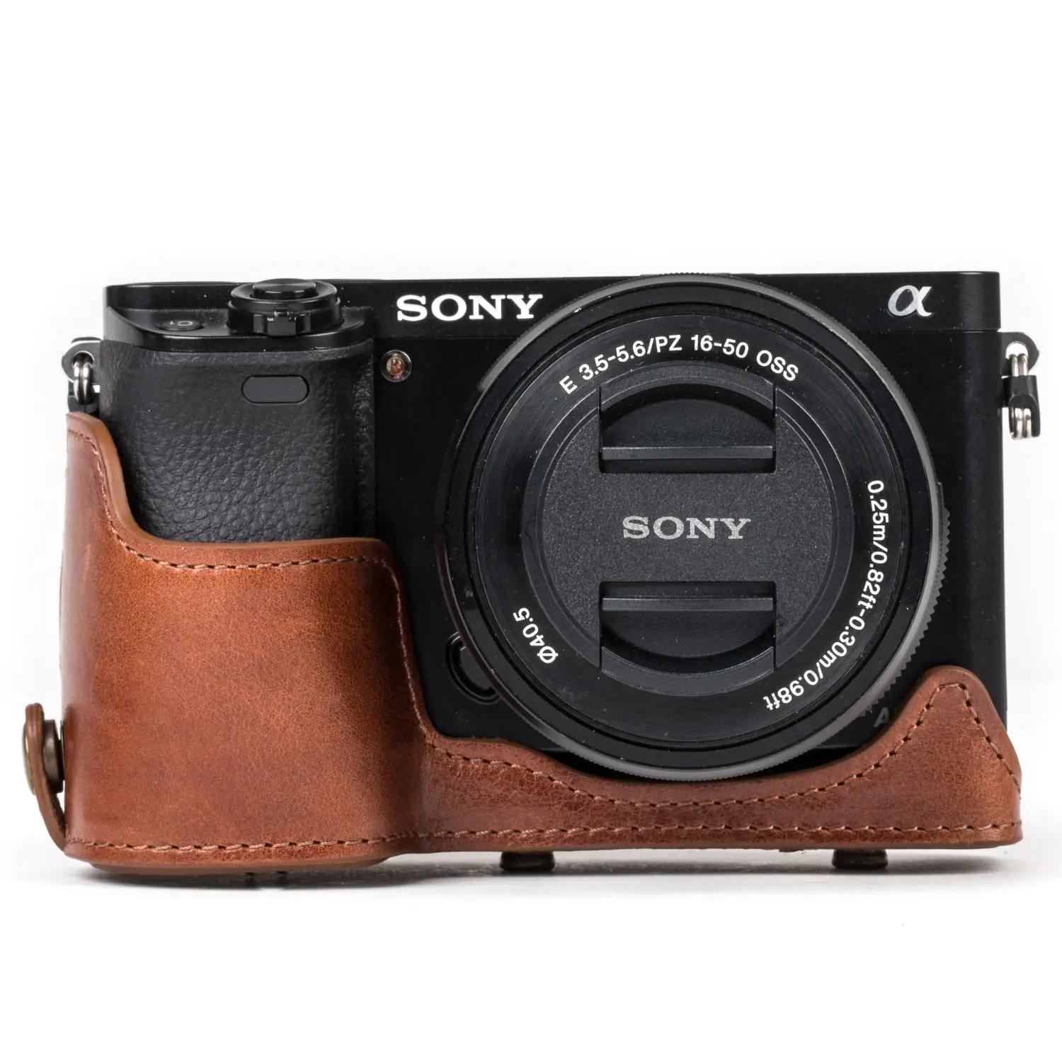MegaGear nahkne kaamerakott Sony A6300/A6000 jaoks — elegantne – lisavaade