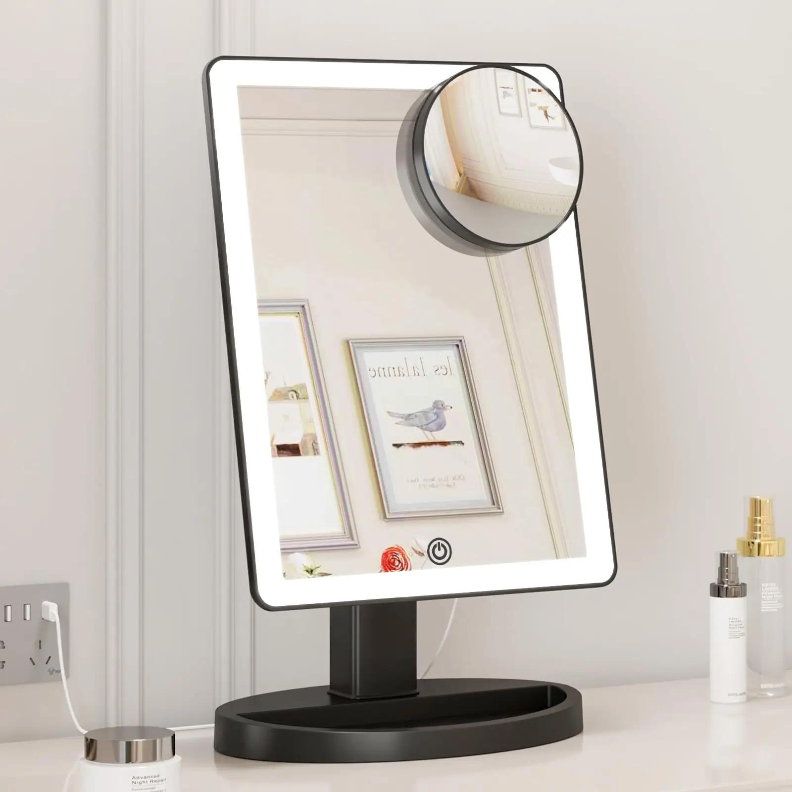 FUNTOUCH LED-meigipeegel XL mobiilne ja ergonoomiline – detailne vaade