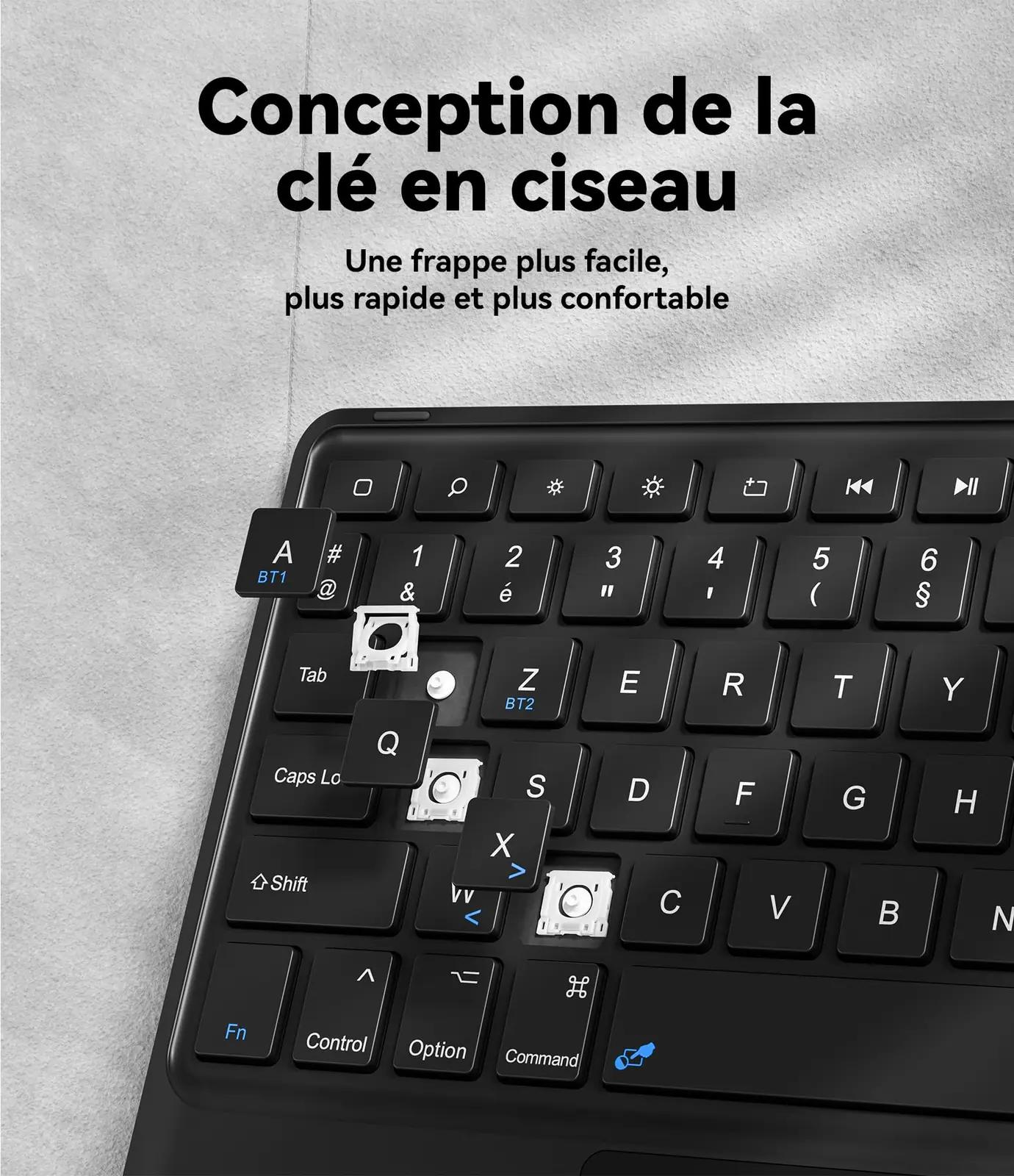 CHESONA must plastiku klaviatuur‑ümbris Galaxy Tab A9+ tipptööks – pilt 6