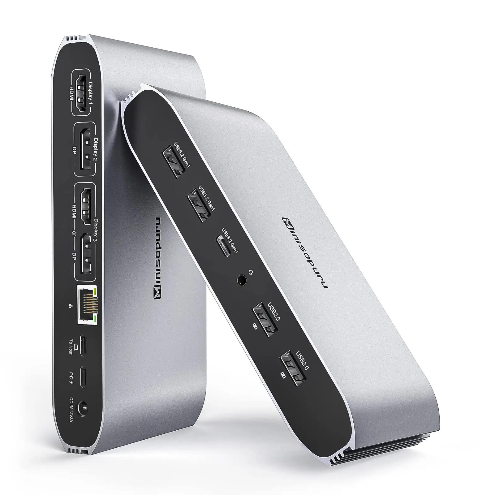 minisopuru elegantne USB-C dokk 13-in-1 — tugev laadimine ja