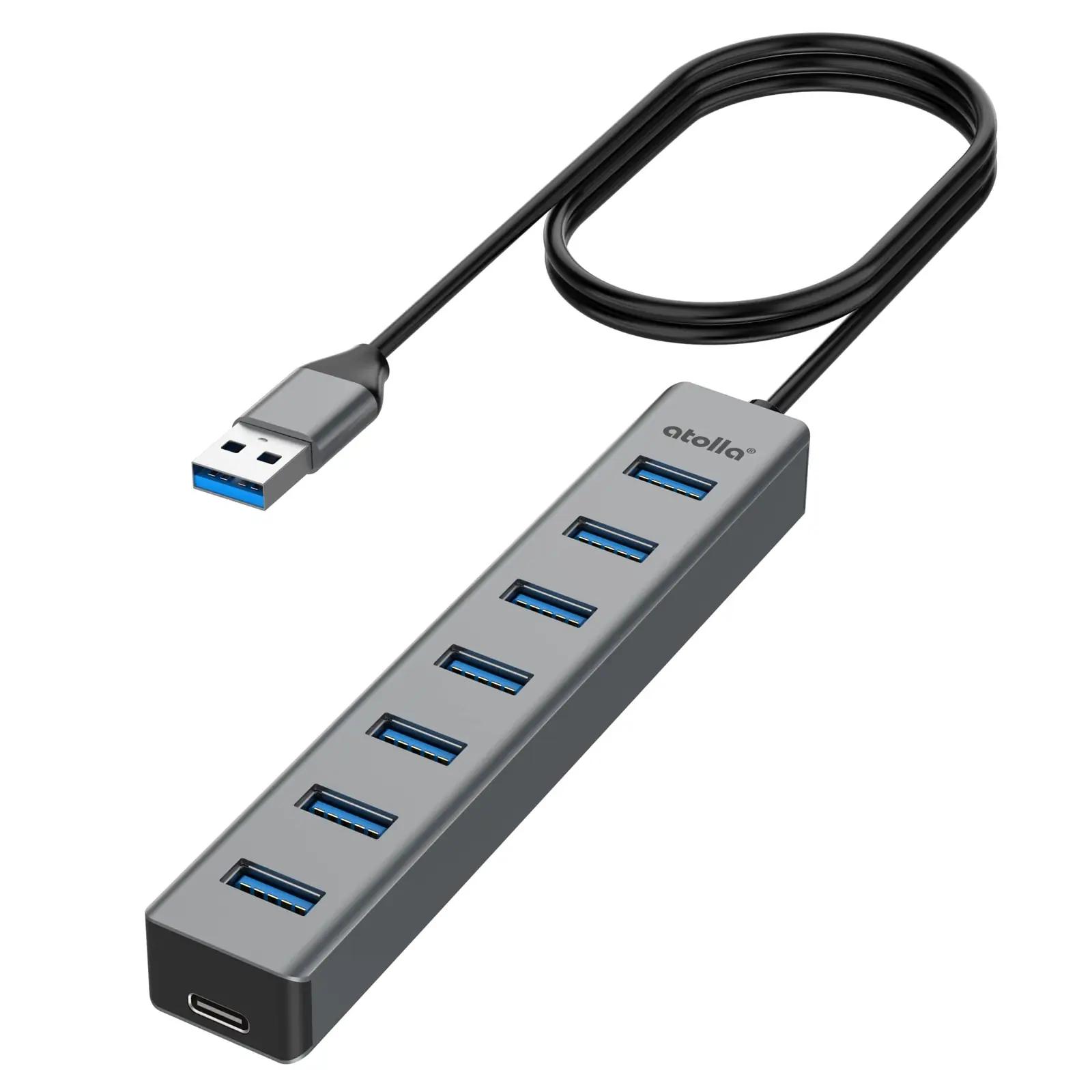 atolla alumiinium USB-jaotur 7-porti – kiire ja vastupidav