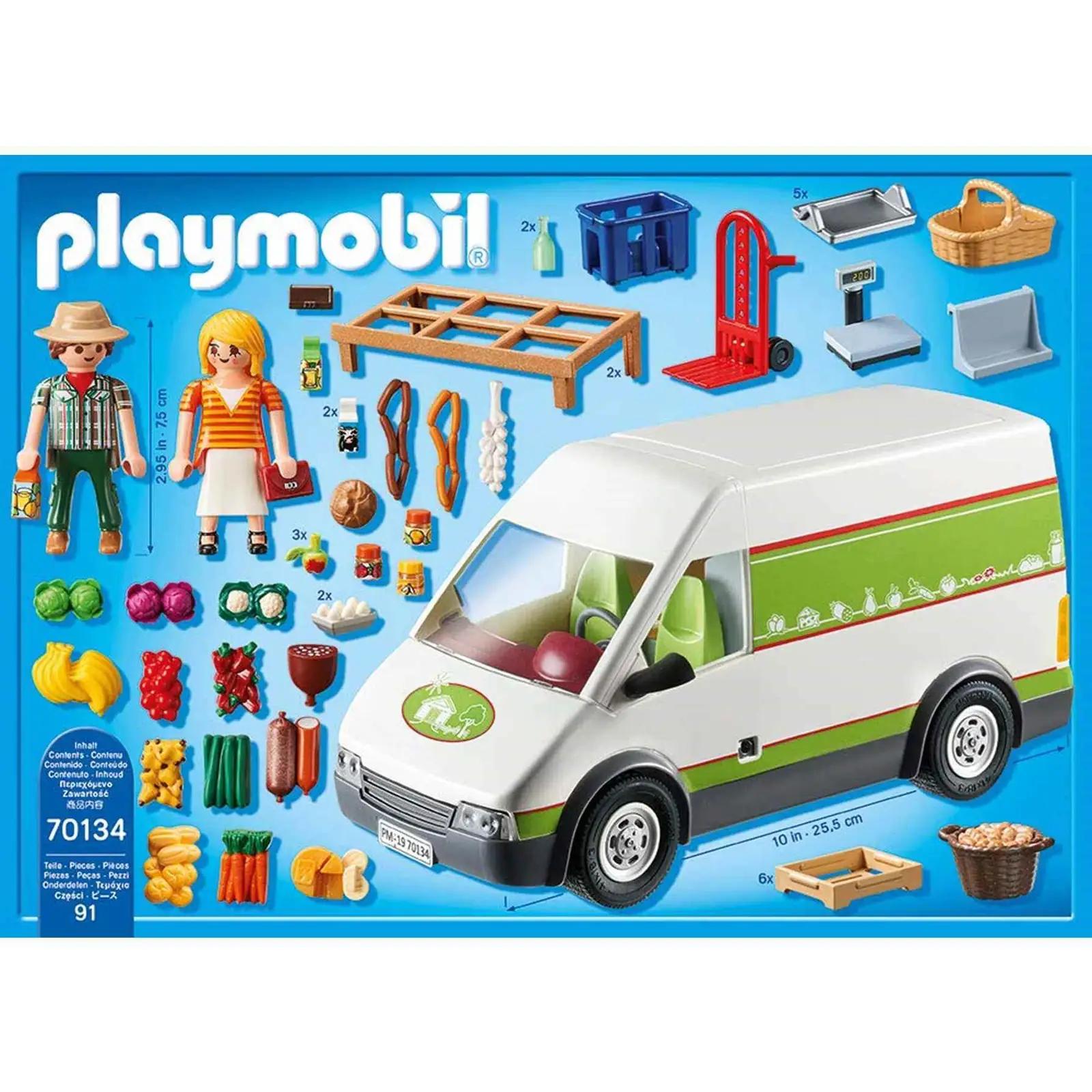 PLAYMOBIL värvikas Hofladen-auto lastele — mänguline turukiosk – pakend ja tarvikud