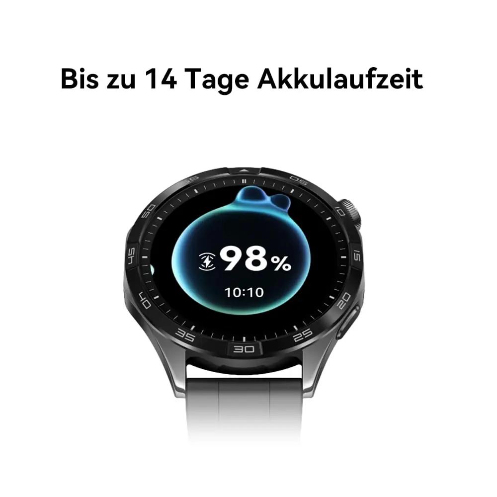 HUAWEI nahast rihmaga nutikell — stiilne 46 mm, pikk aku – pakend ja tarvikud