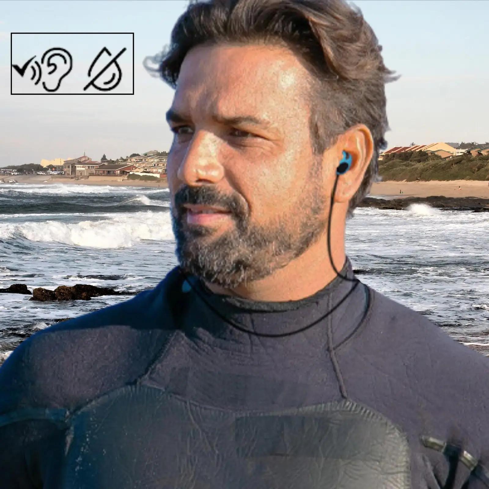 EAR DEFENDER silikoonist ujumis- ja surfiklapid – detailne vaade