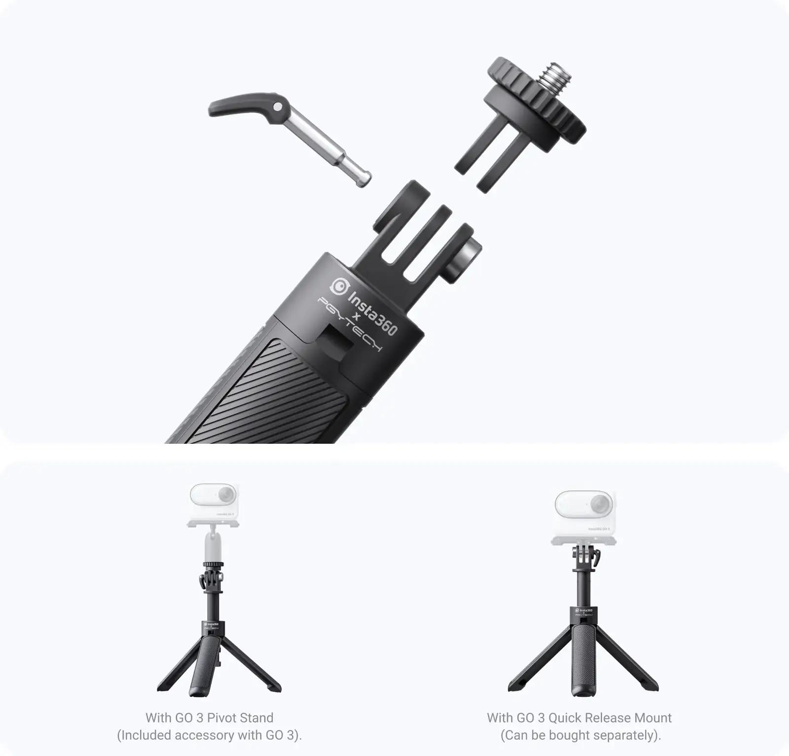 Insta360 kerge mini-statiiv ja selfie-kepp — mitmekülgne kasutus – lisavaade