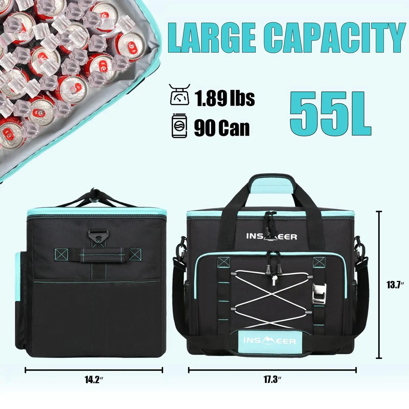 INSMEER Cooler Bag 55L - Black telkimisköök – detailne lähivaade