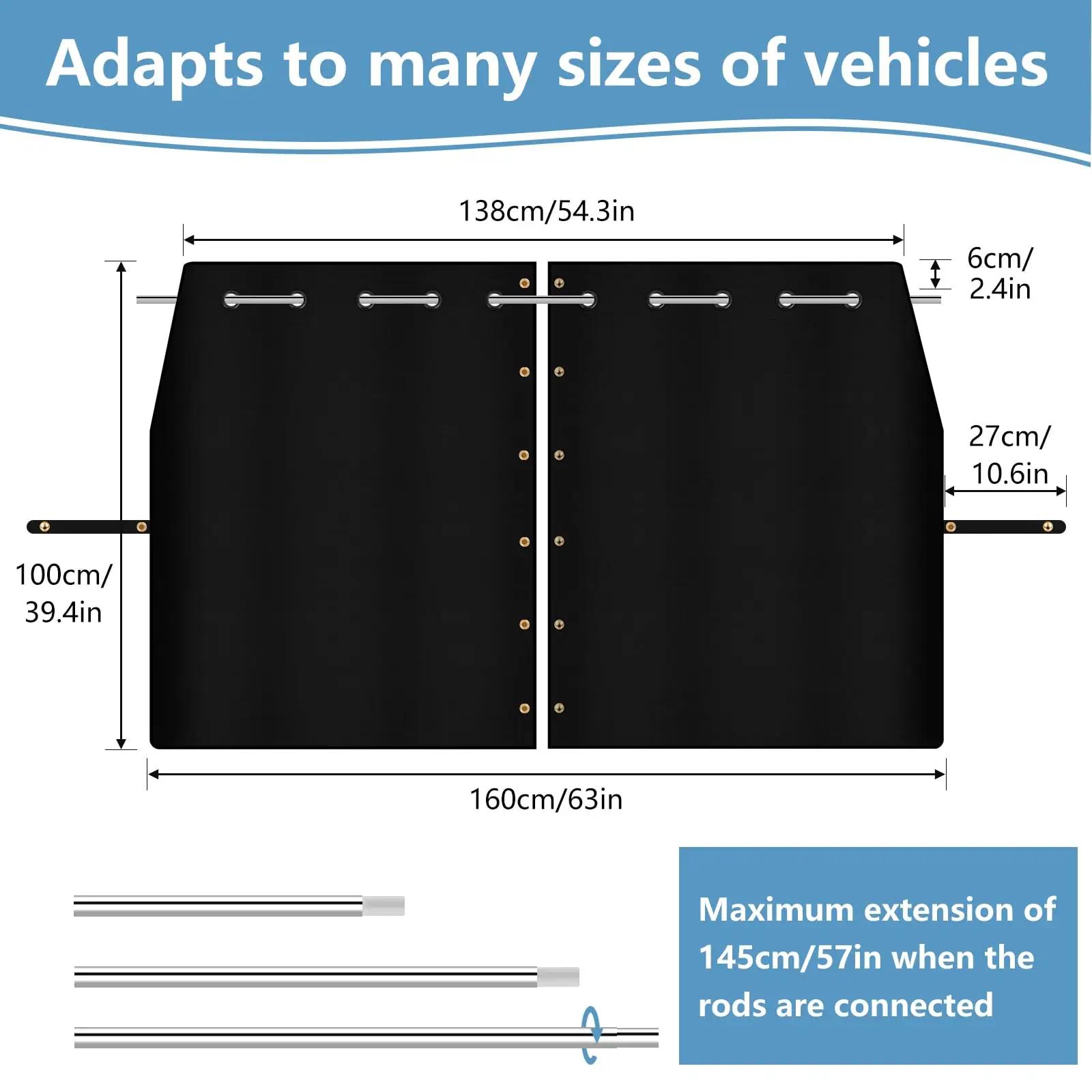 ZATOOTO paksust mikroveluurist tumendav auto-kardin 160×100 cm – lisavaade