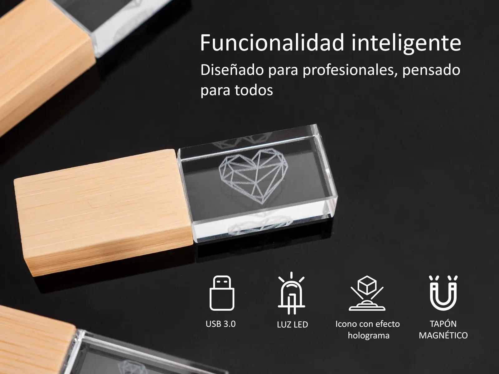 ZELEKTA bambusest USB-mälupulk 64 GB — looduslik kingitus – pakend ja tarvikud