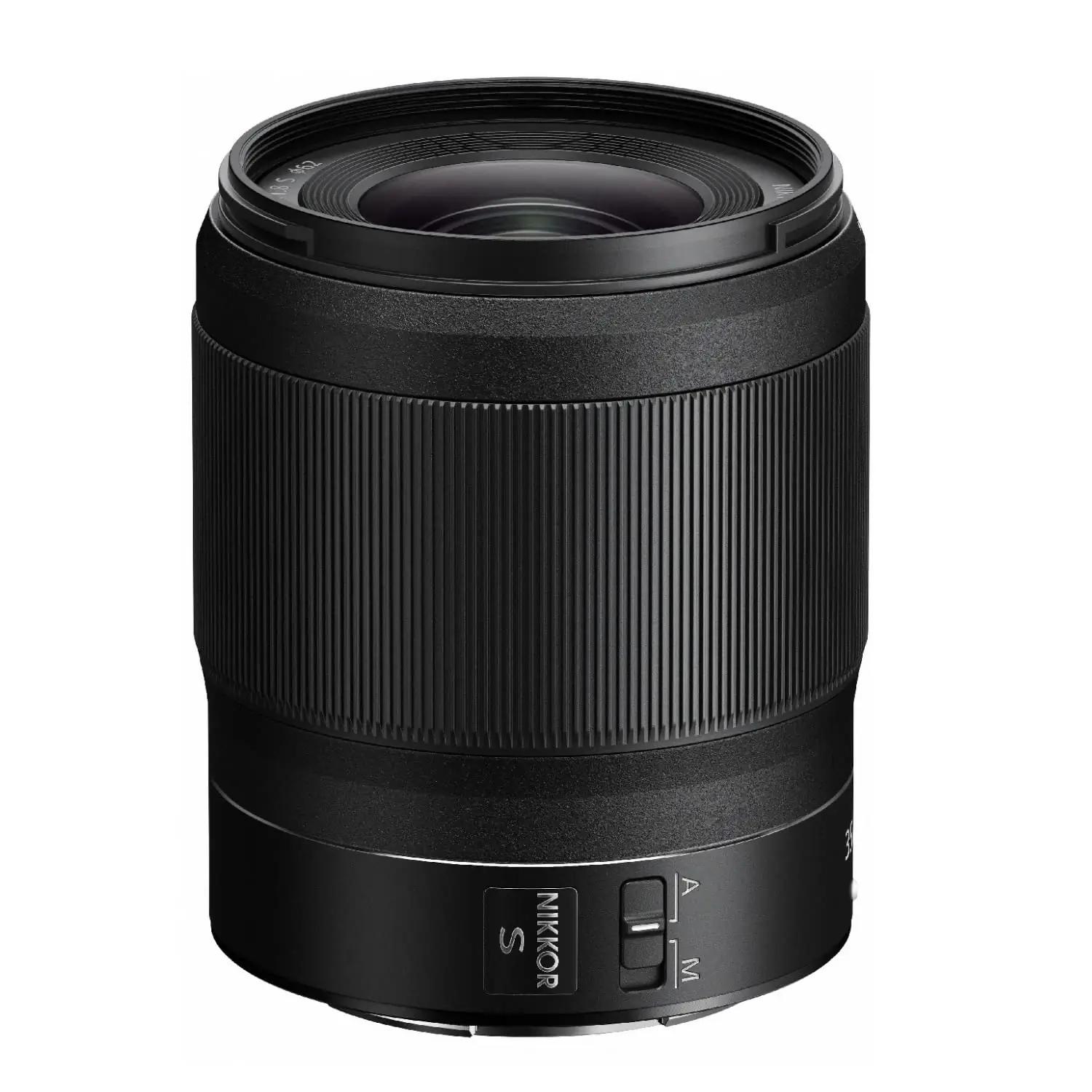 Nikon kvaliteetne 35 mm f/1.8 S objektiiv – teravus ja vaikne AF – pakend ja tarvikud