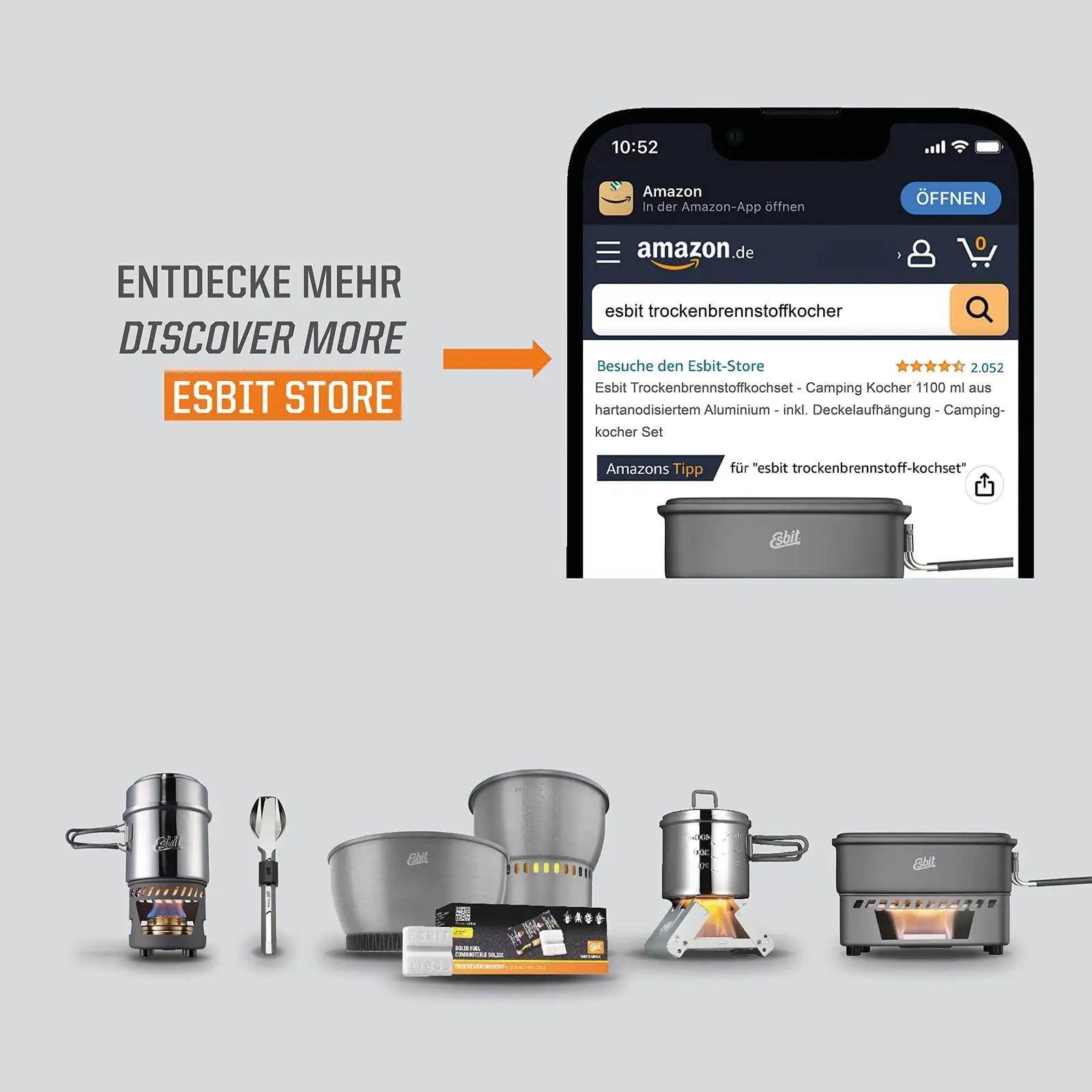 Esbit kerge alumiiniumist matkapliit 1100 ml – pilt 8