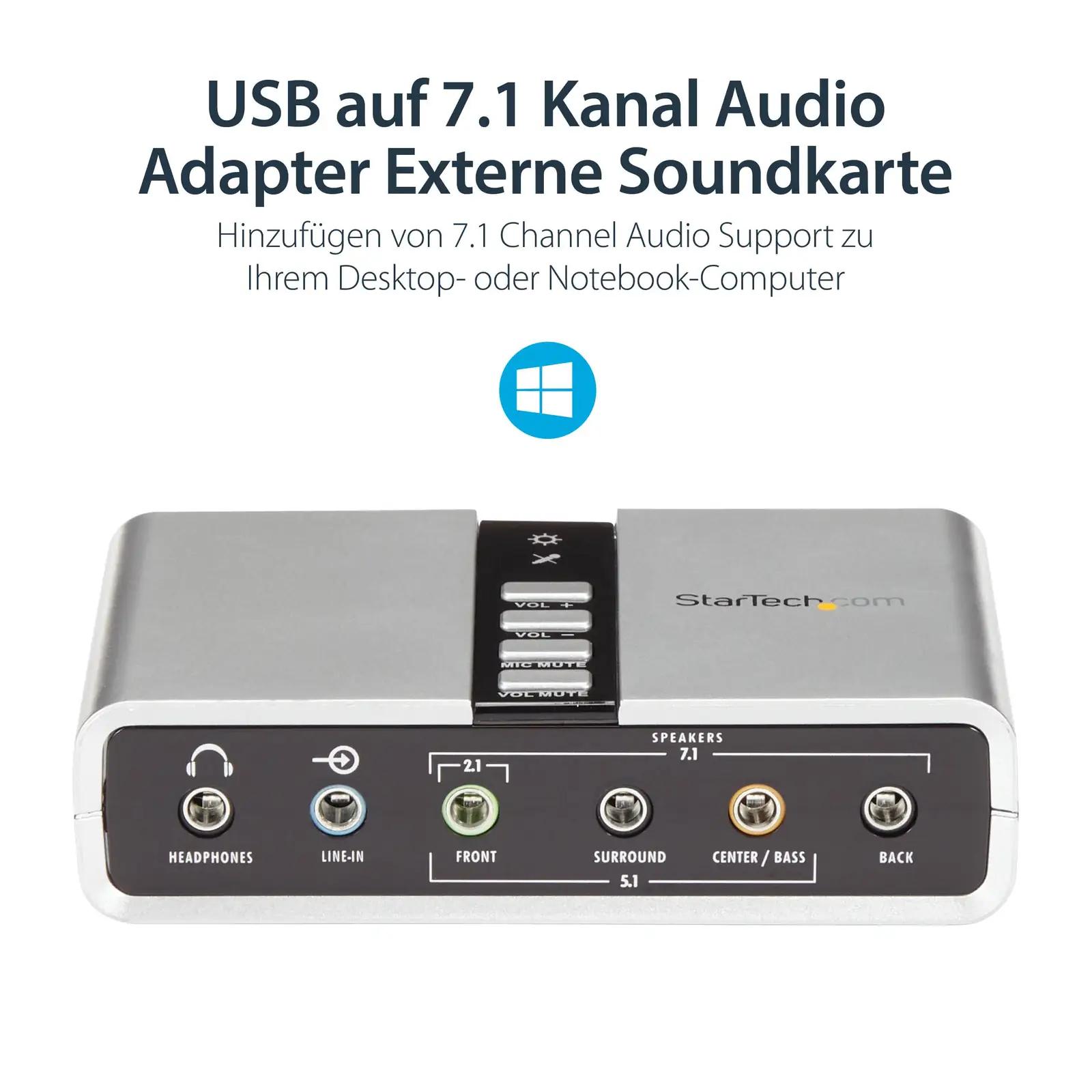StarTech USB 7.1 helikaart – mitmeväljalahendusega adapter – lisavaade