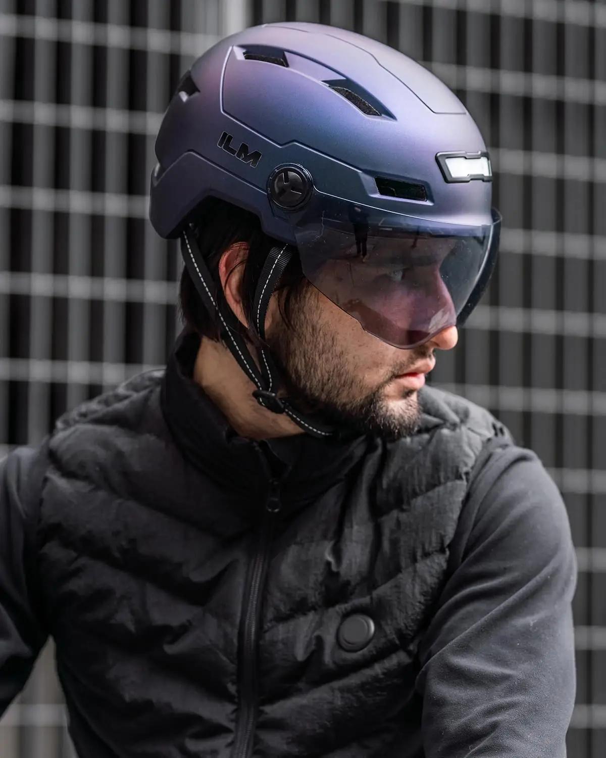 ILM kerge jalgrattakiiver LED-valguse ja visordiga L-XL – pilt 8
