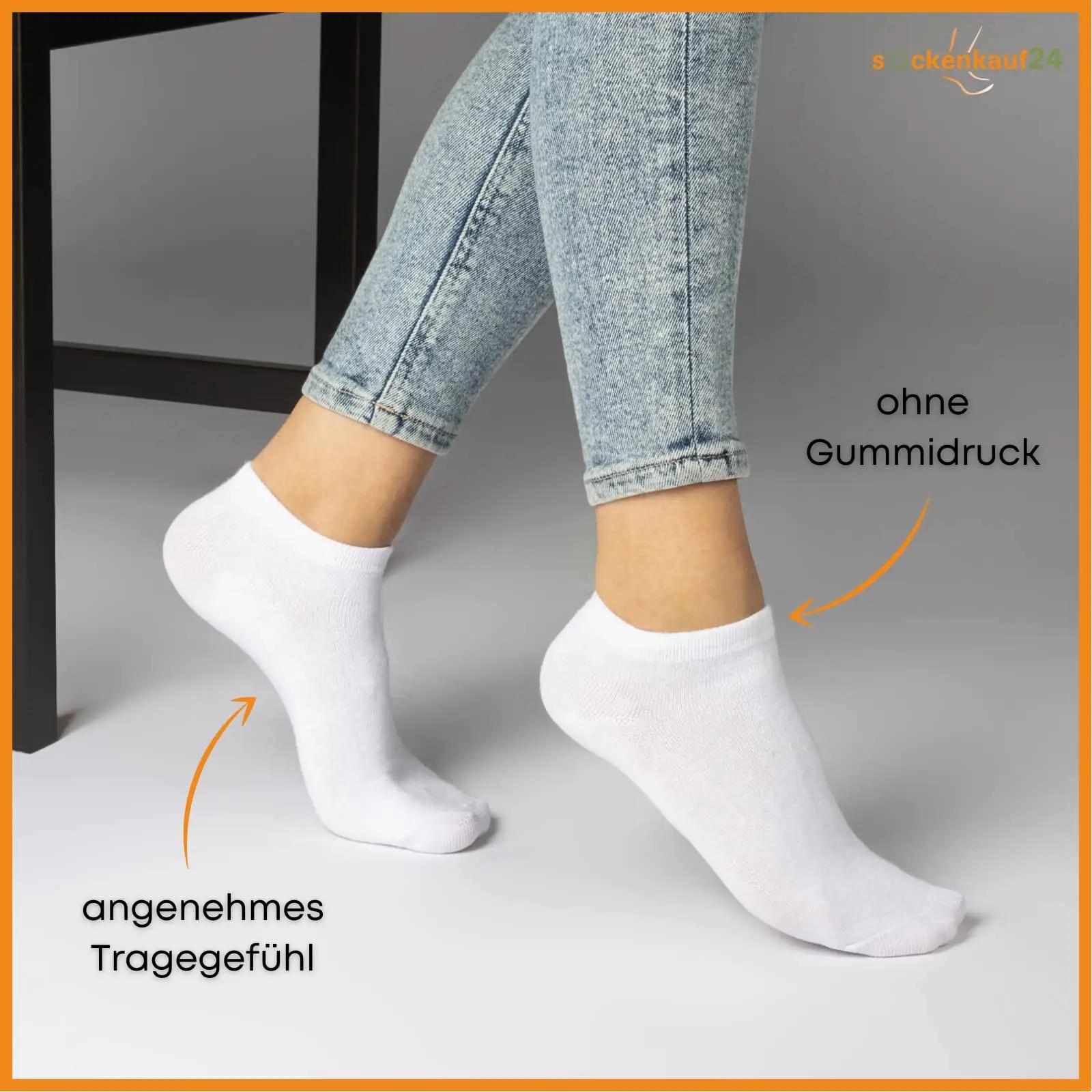 sockenkauf24 puuvillased sneaker-sokid 30 paari valge 43–46 – pakend ja tarvikud