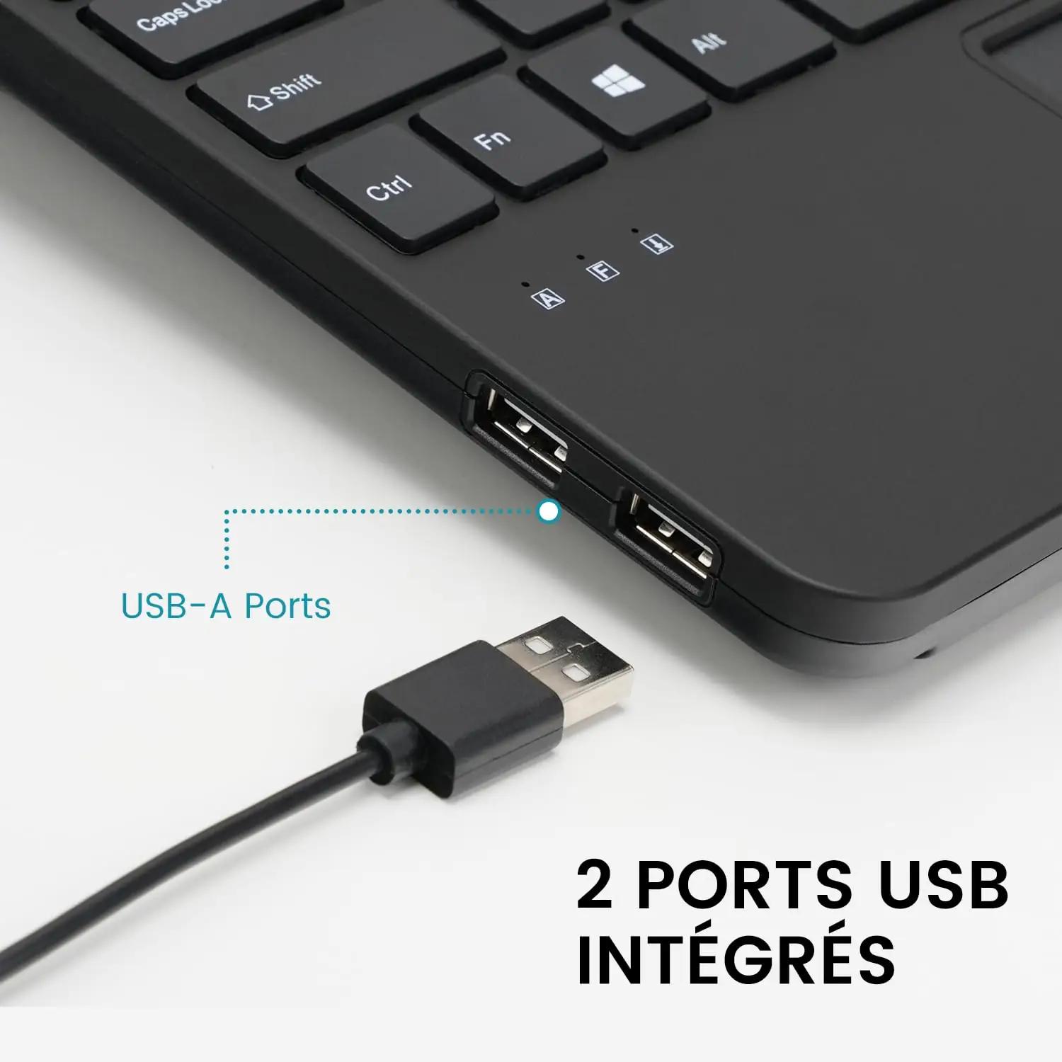 Perixx kerge mini‑klaviatuur touchpadiga — vastupidav materjal – detailne vaade