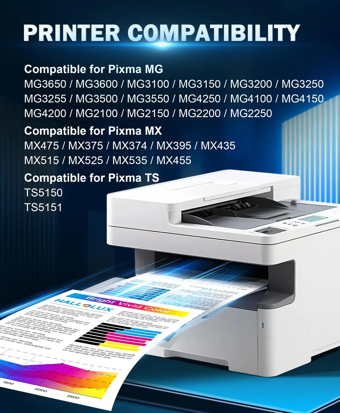 HALLOLUX tindipatruunid 540XL/541XL — pikem tindikadu – detailne vaade