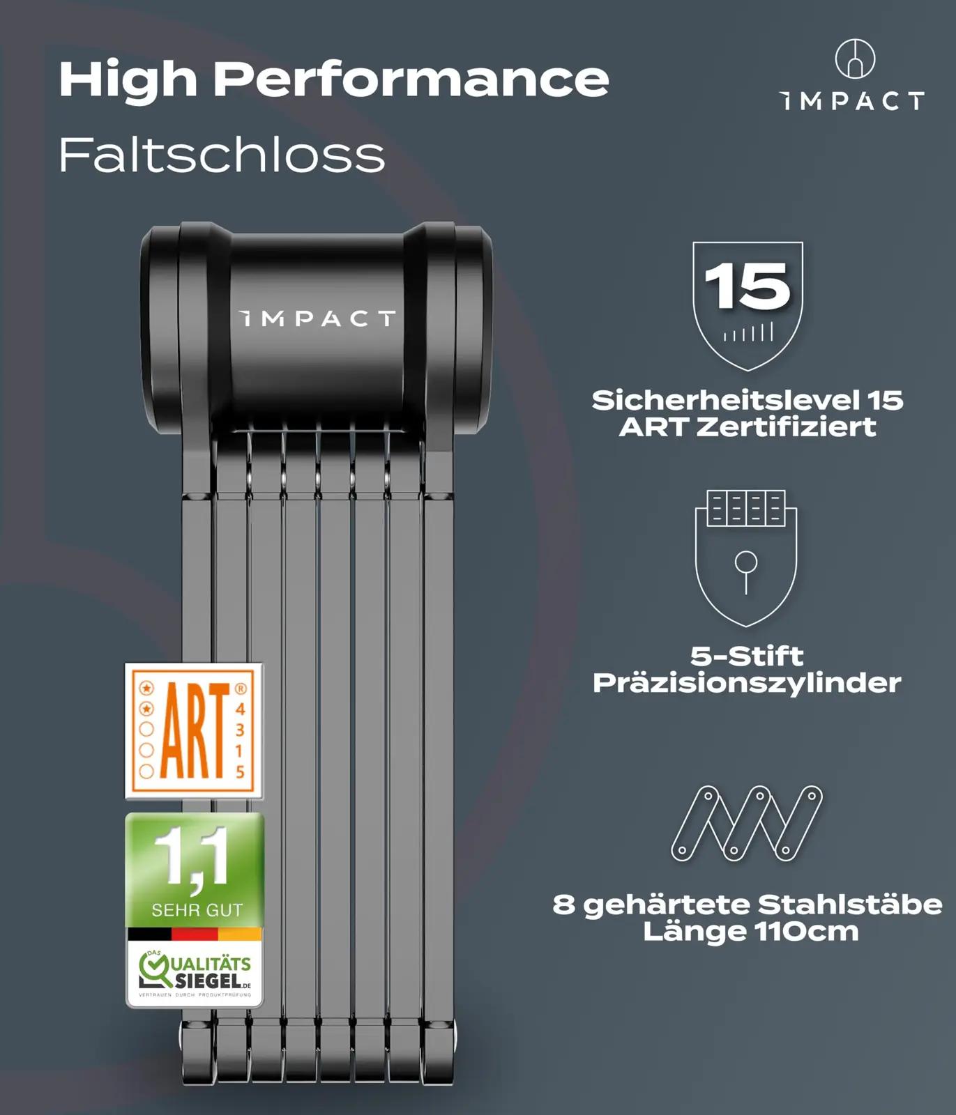 IMPACT BIKE ACCESSORIES tugev FlexLock 15 — vastupidav lukustus – detailne vaade